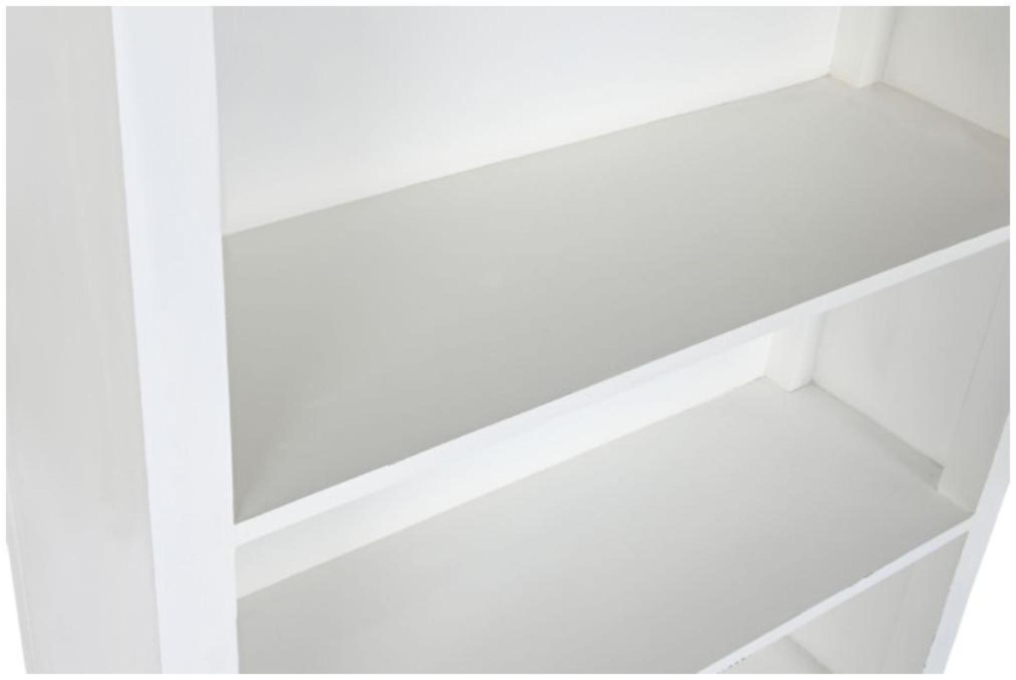 Product photograph of Mediterranean White Caob 2 Drawer Bookcase from Choice Furniture Superstore.