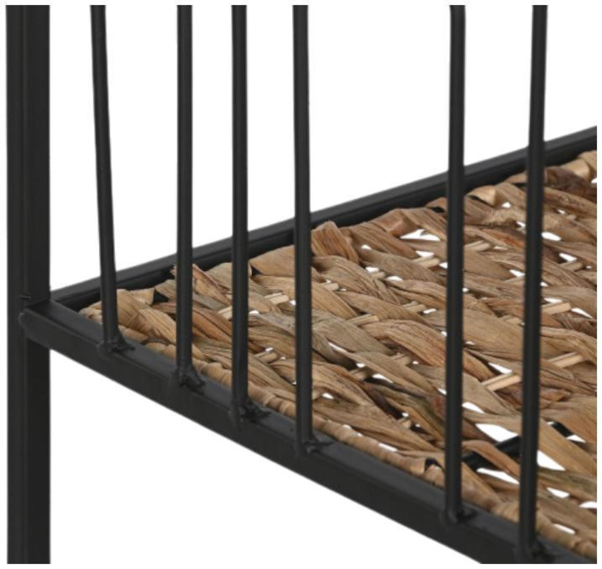 Product photograph of Balinese Natural And Black Open Tall Shelving Unit from Choice Furniture Superstore.