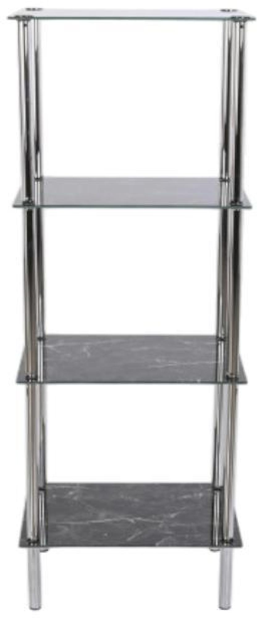 Product photograph of Modern Silver Steel Open Shelving Unit from Choice Furniture Superstore.