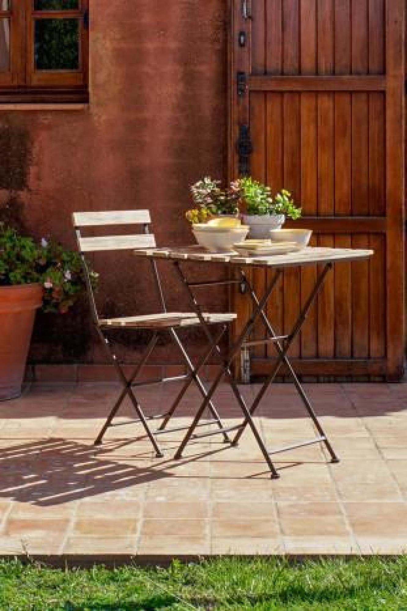 Product photograph of Balco Brown Pine Folding Square Dining Set With 2 Chairs from Choice Furniture Superstore.