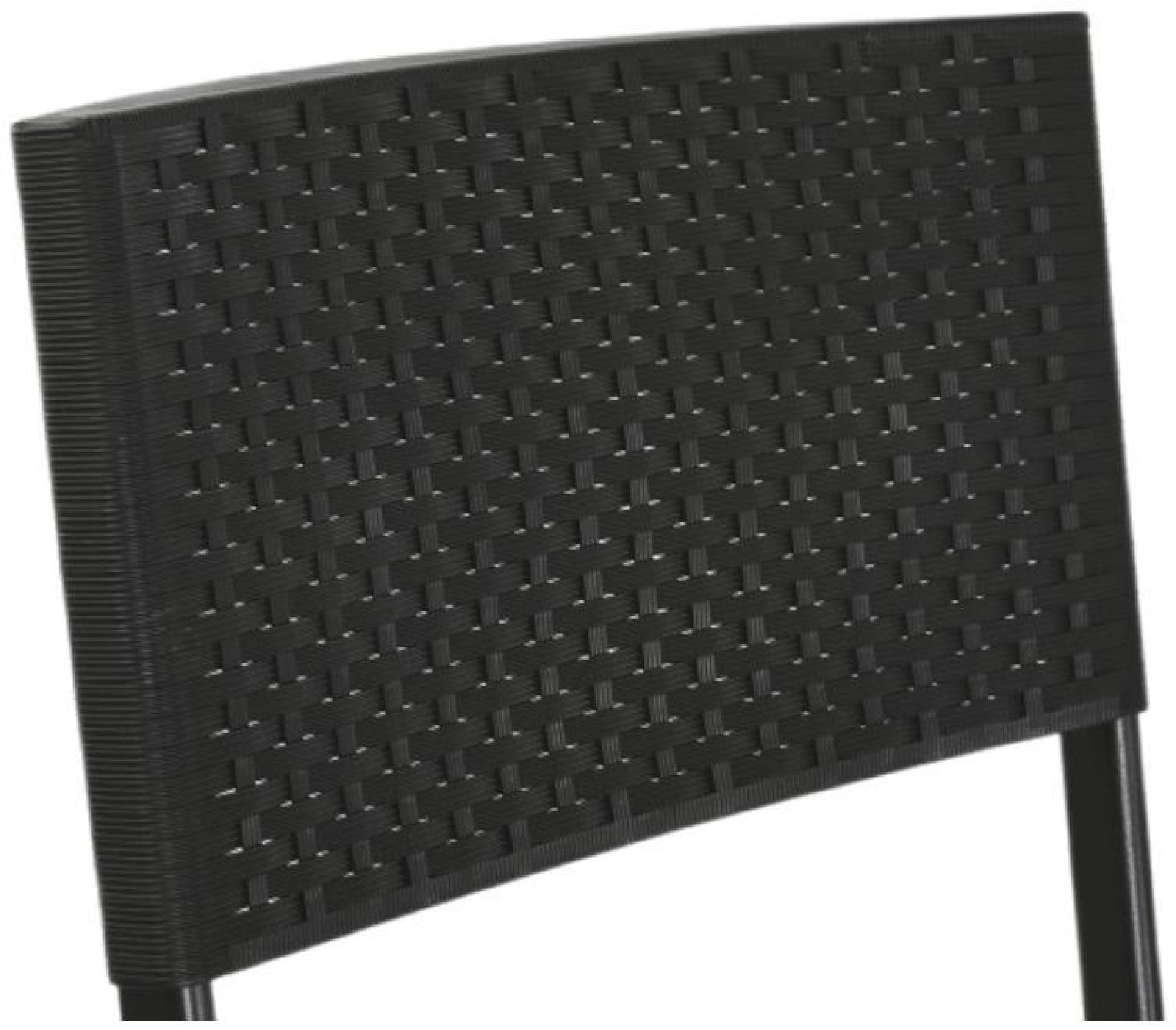 Product photograph of Black Metal Folding Square Dining Set With 2 Chairs from Choice Furniture Superstore.