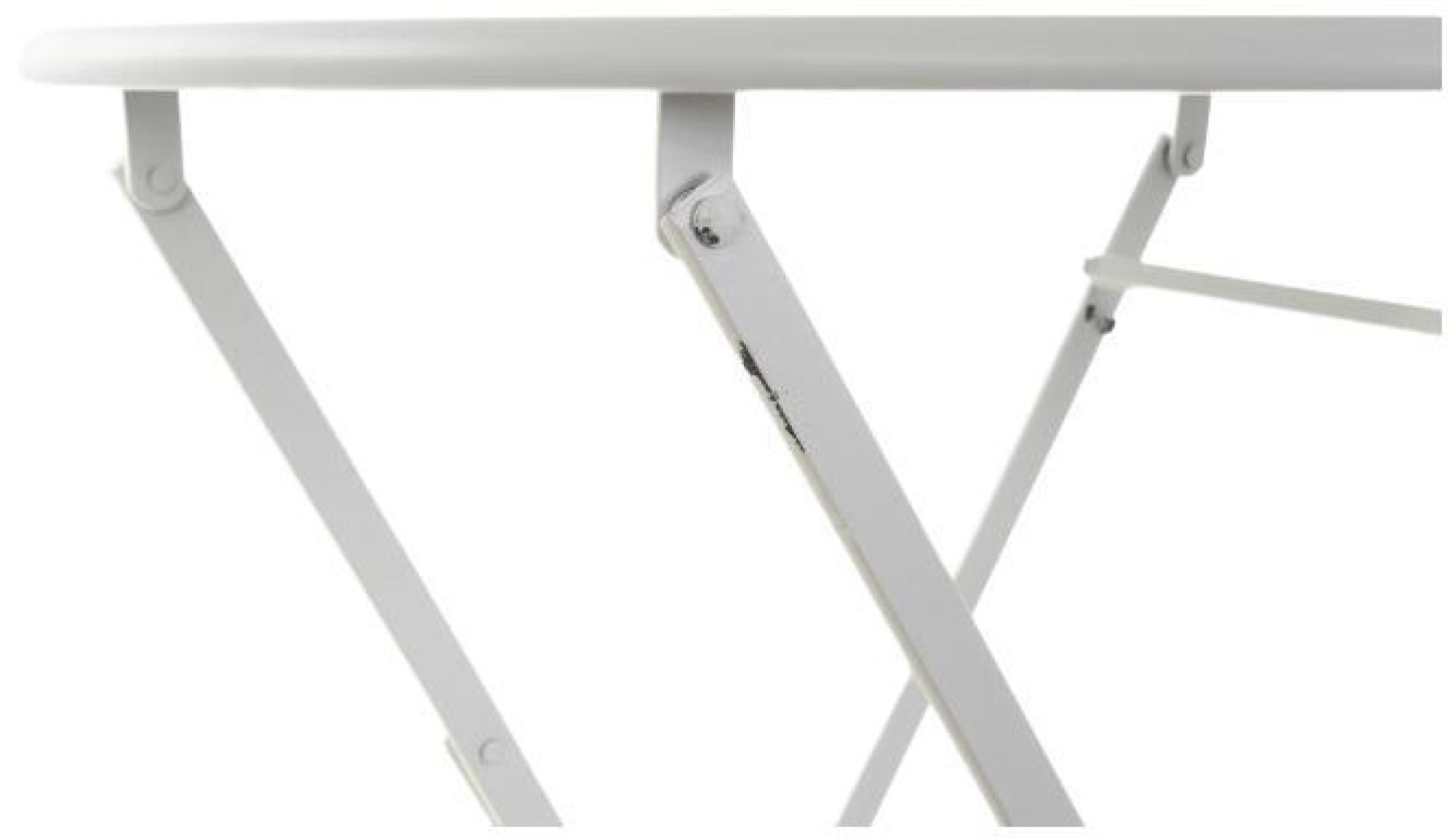Product photograph of White Metal Folding Round Dining Set With 2 Chairs from Choice Furniture Superstore.