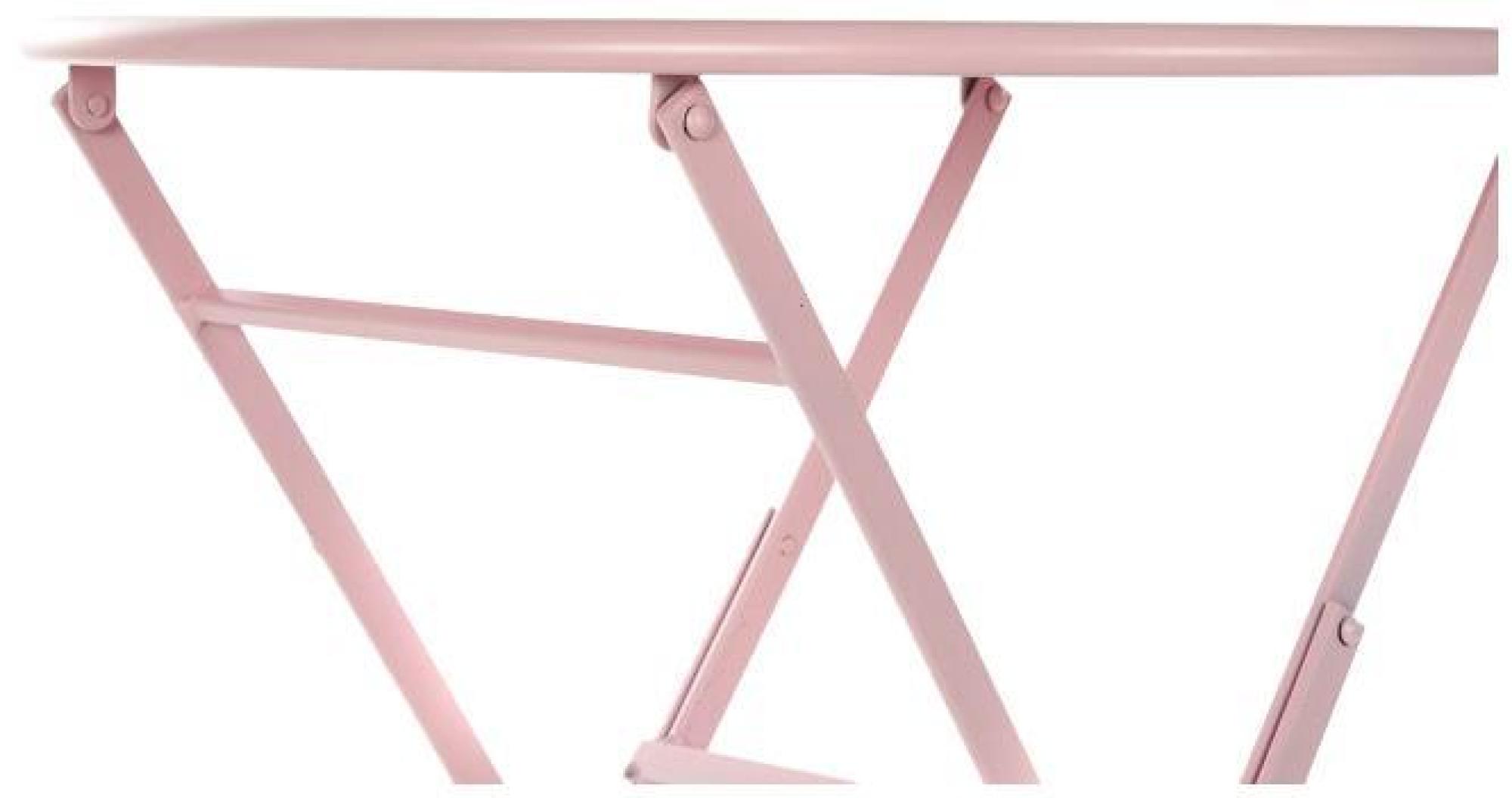 Product photograph of Garden Pink Metal Dining Table Set 2 Chair from Choice Furniture Superstore.