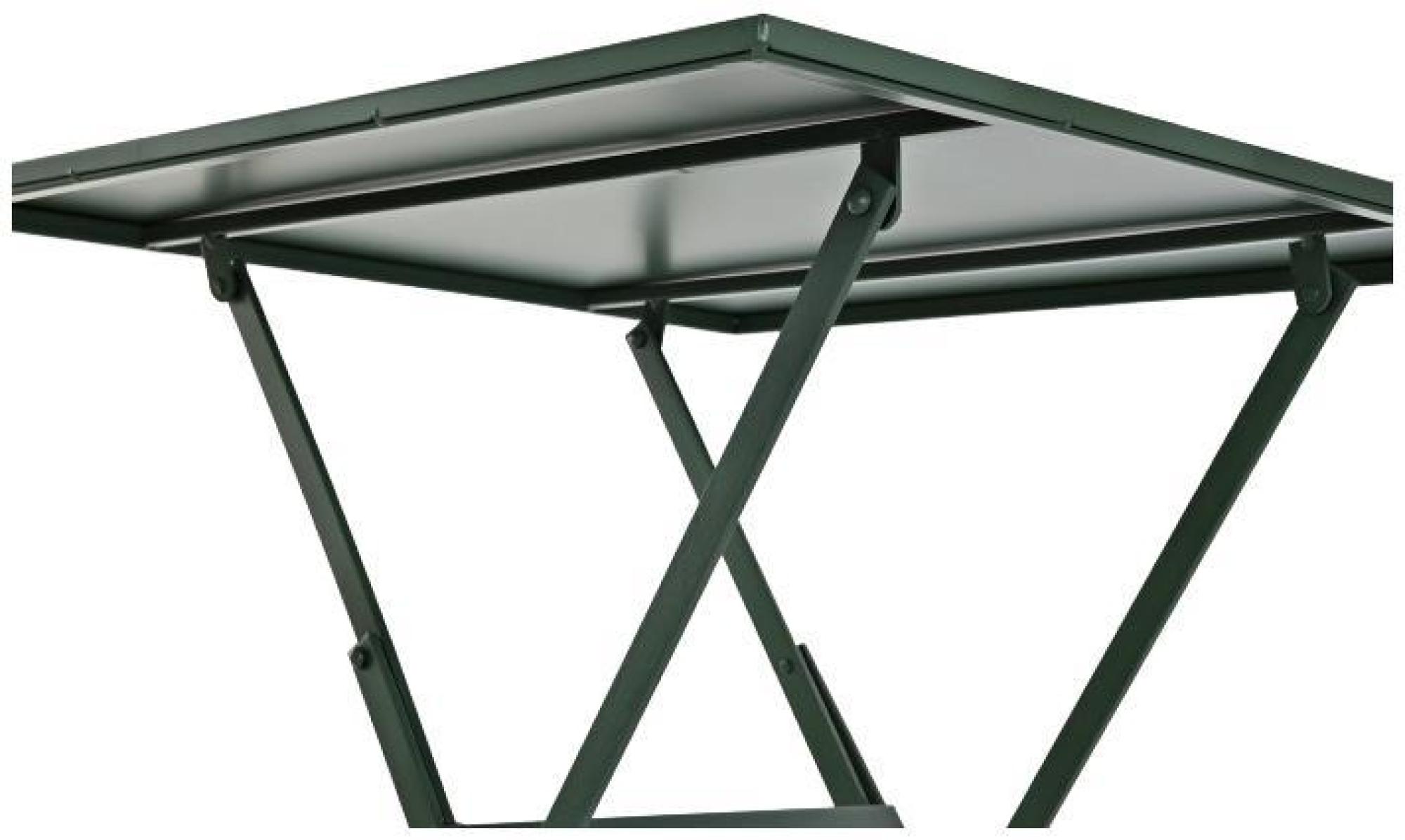 Product photograph of Green Metal Folding Square Dining Set With 2 Chairs from Choice Furniture Superstore.