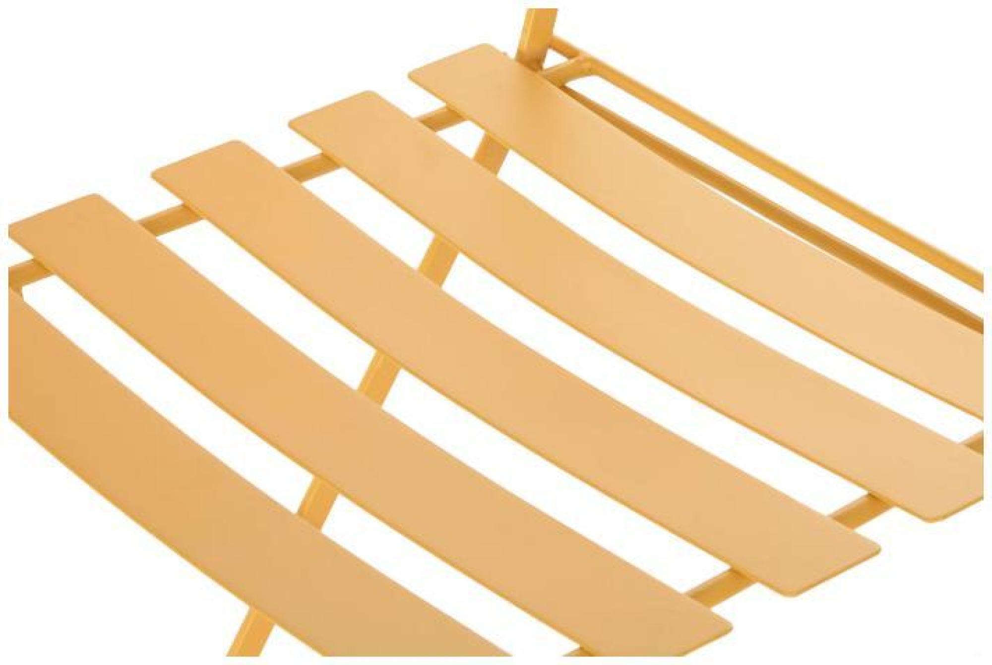 Product photograph of Mustard Metal Folding Square Dining Set With 2 Chairs from Choice Furniture Superstore.