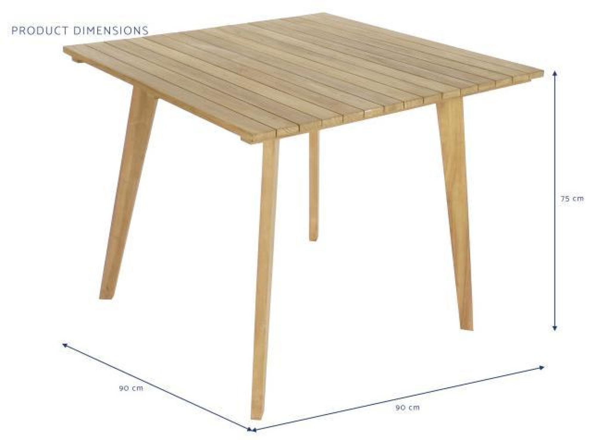 Product photograph of Garden Brown Teak Dining Table Set 4 Chair from Choice Furniture Superstore.