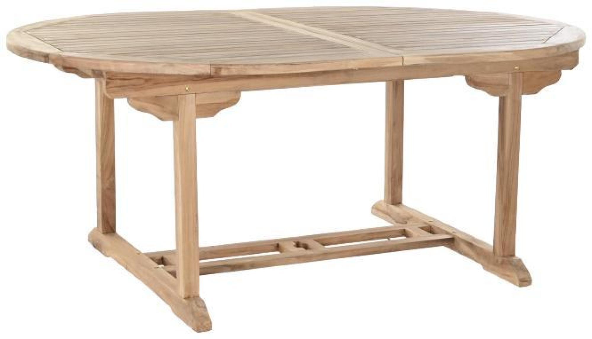 Product photograph of Teak Wood Outdoor 6-8 Seater Extending Dining Table from Choice Furniture Superstore.