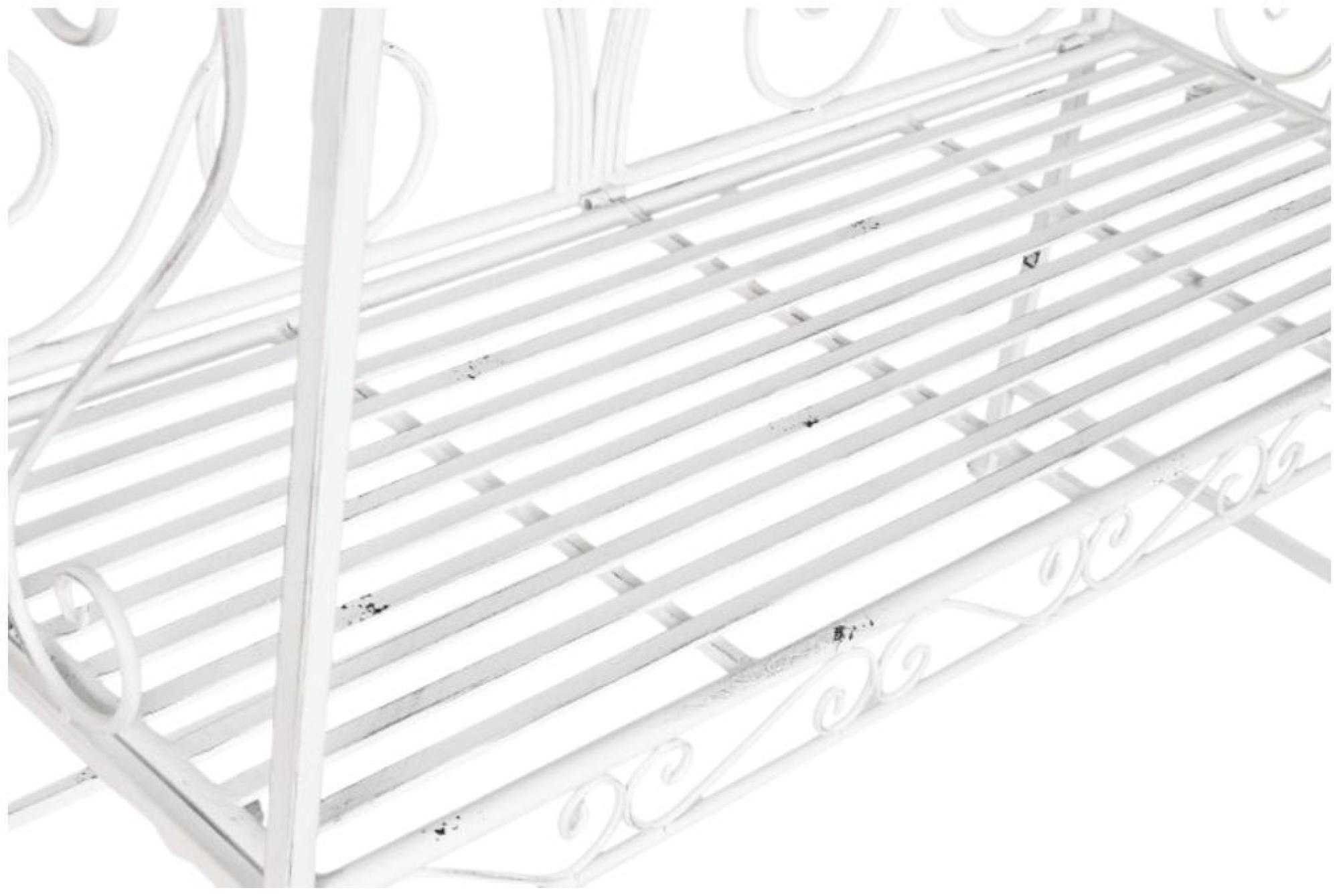 Product photograph of Garden White And Metal Outdoor Bench from Choice Furniture Superstore.