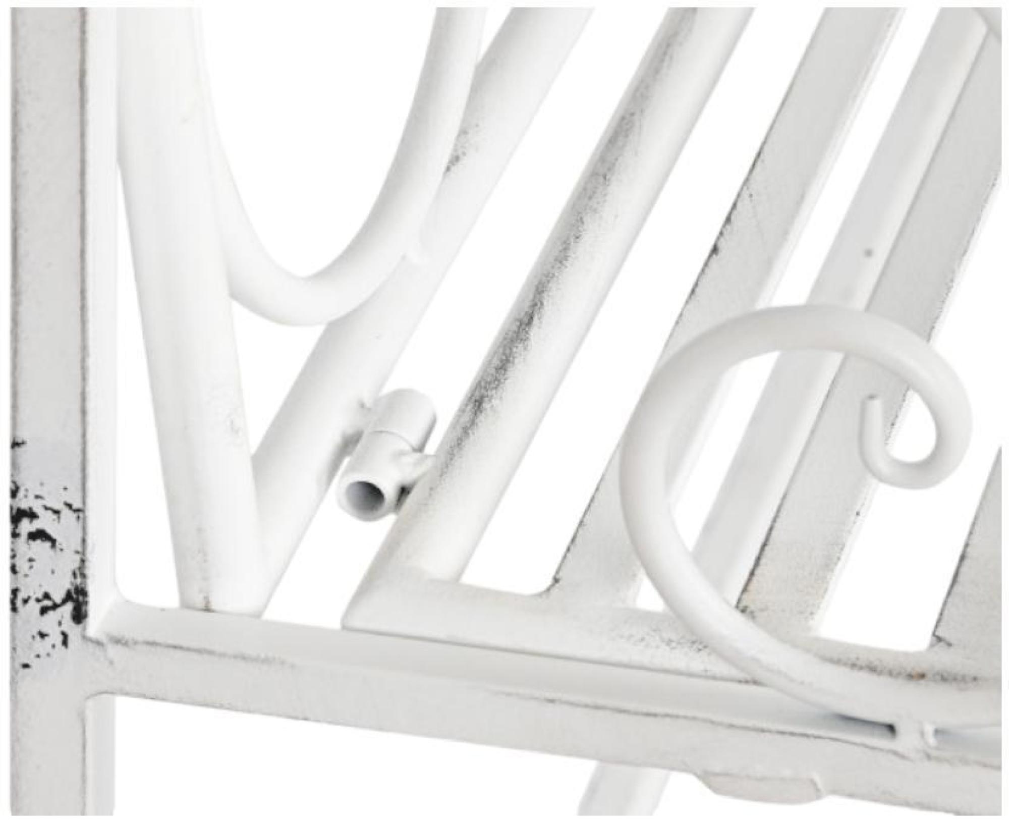 Product photograph of Garden White And Metal Outdoor Bench from Choice Furniture Superstore.