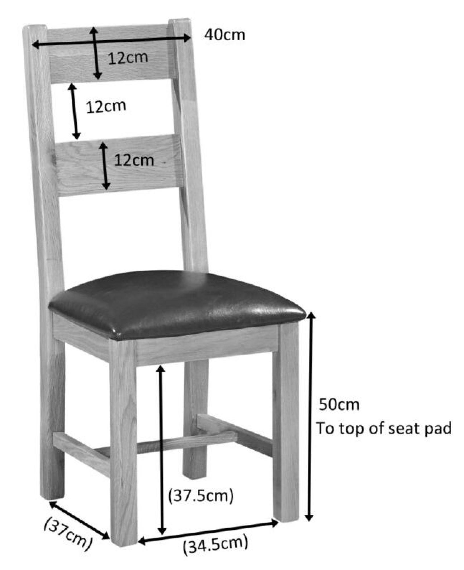 Product photograph of Set Of 2 Original Rustic Oak Ladder Back Dining Chair from Choice Furniture Superstore.