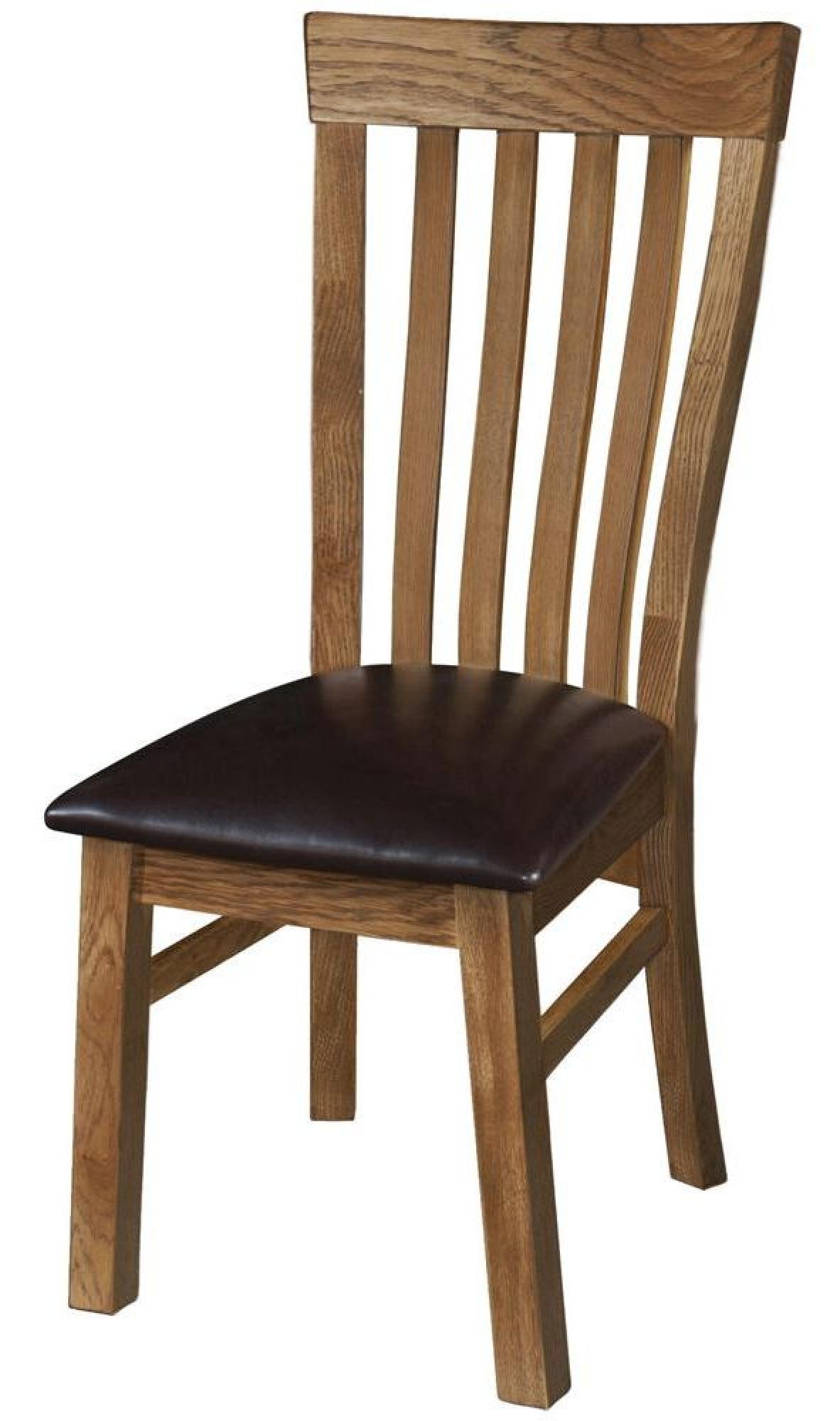 Product photograph of 2 X Original Rustic Oak Toulouse Slatted Back Dining Chair from Choice Furniture Superstore.