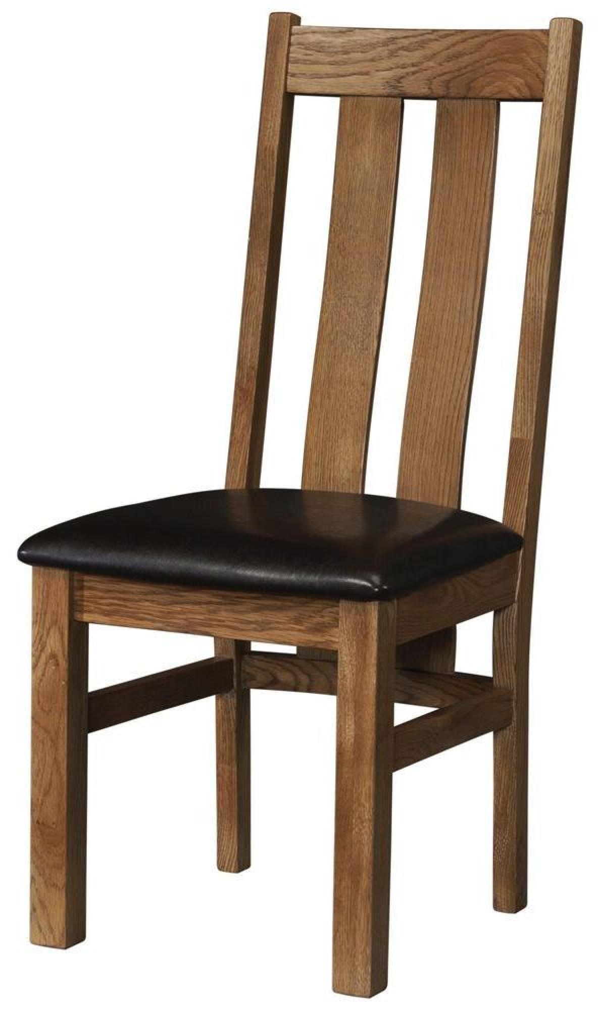 Product photograph of Set Of 2 Original Rustic Oak Arizona Slatted Back Dining Chair from Choice Furniture Superstore.