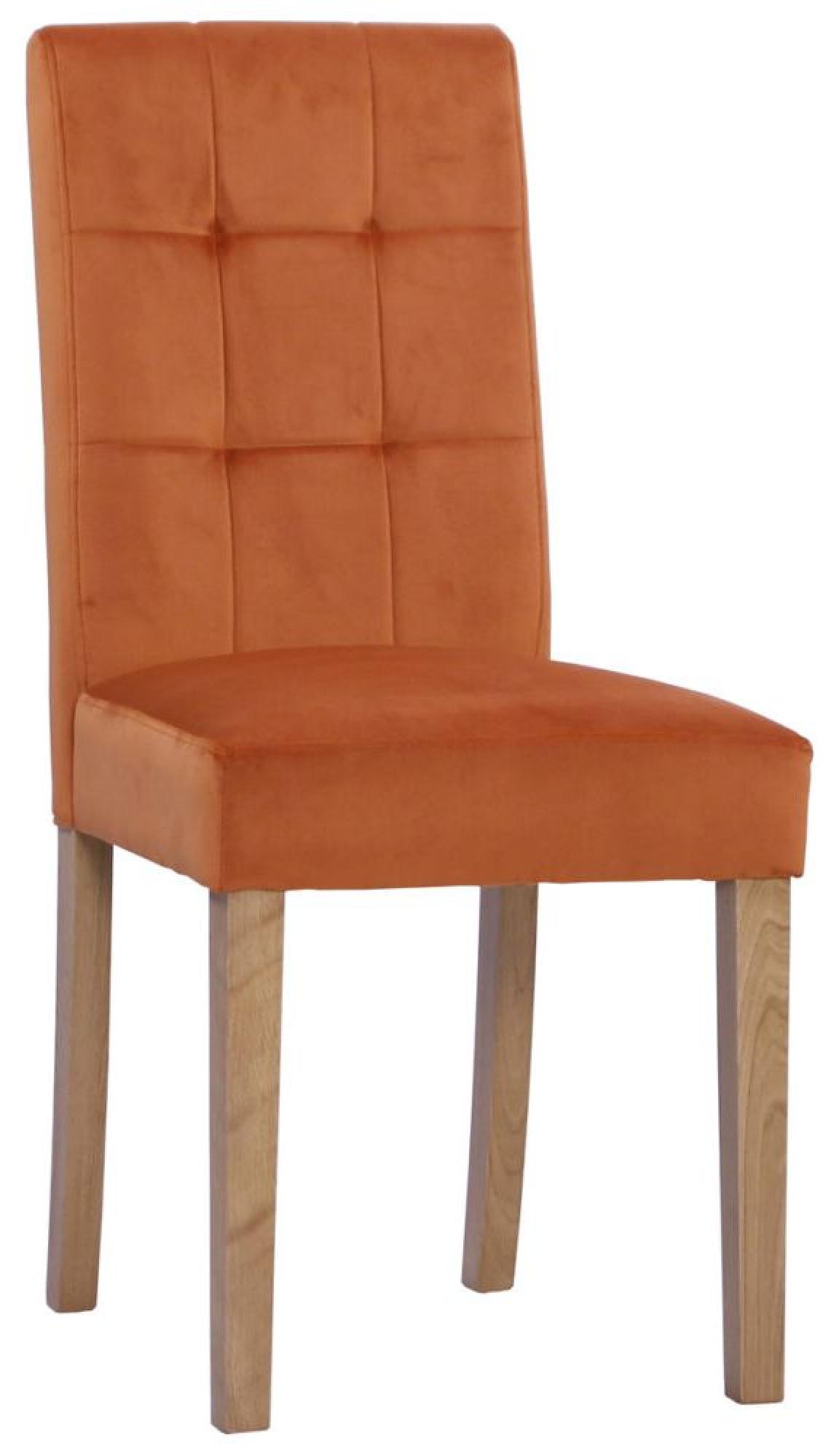 Product photograph of Lundy 2-4 Seater Ivory Painted Square Drop Leaf Dining Set - 4 Orange Fabric Dining Chair from Choice Furniture Superstore.