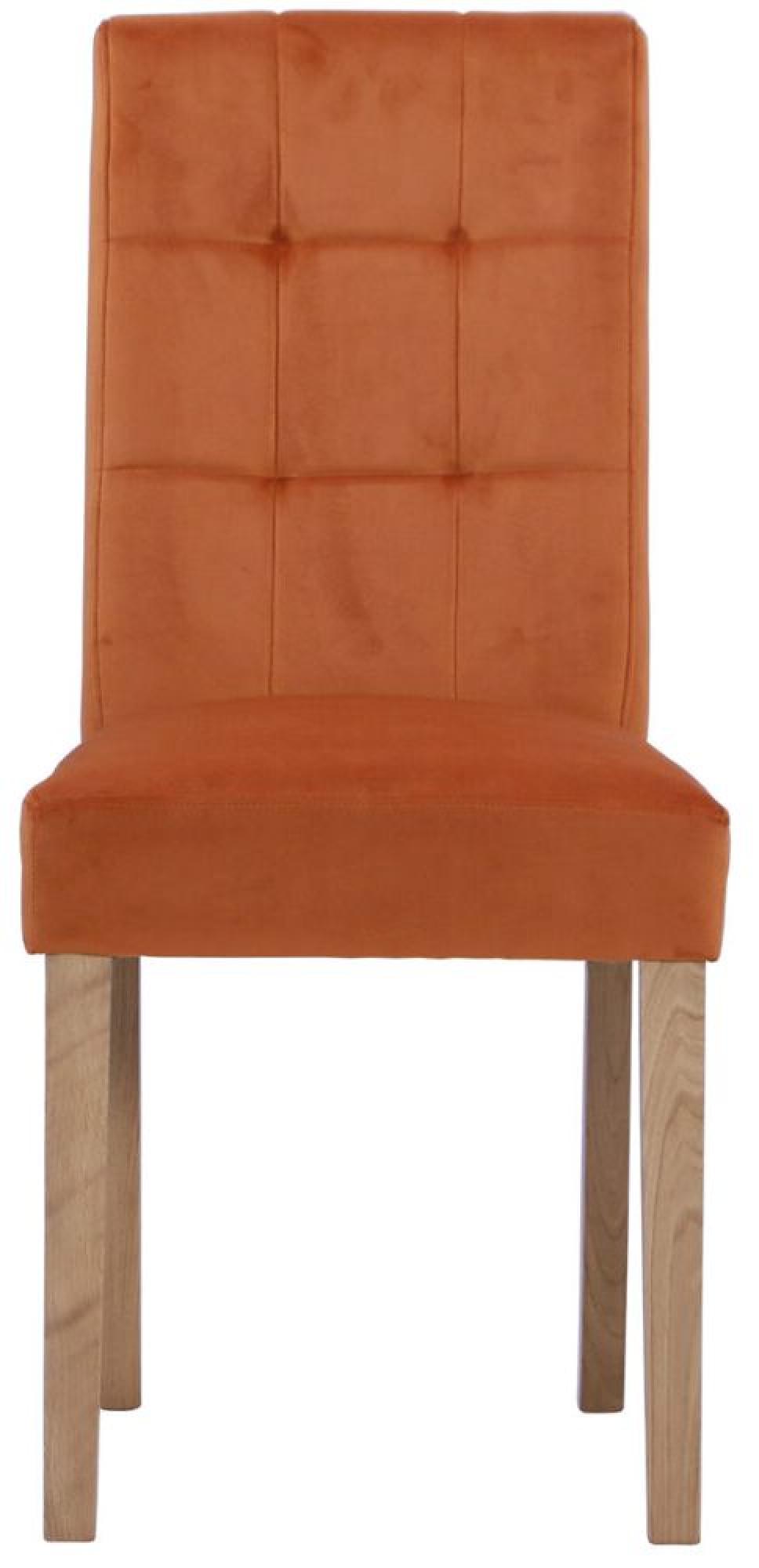 Product photograph of Lundy 2-4 Seater Ivory Painted Square Drop Leaf Dining Set - 4 Orange Fabric Dining Chair from Choice Furniture Superstore.