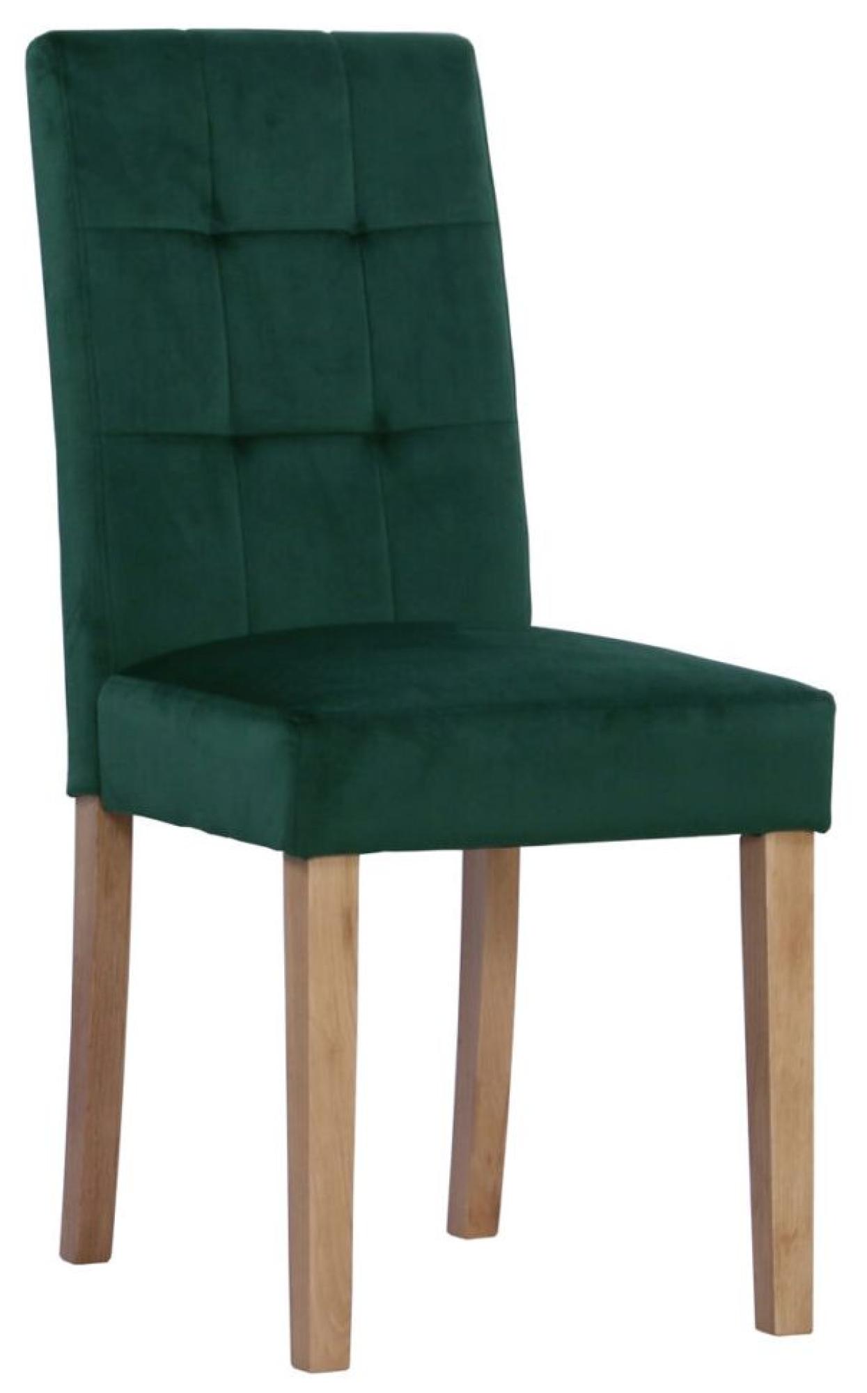 Product photograph of Lundy 4-8 Seater Ivory Painted Extending Dining Set - 4 Forest Green Fabric Dining Chair from Choice Furniture Superstore.