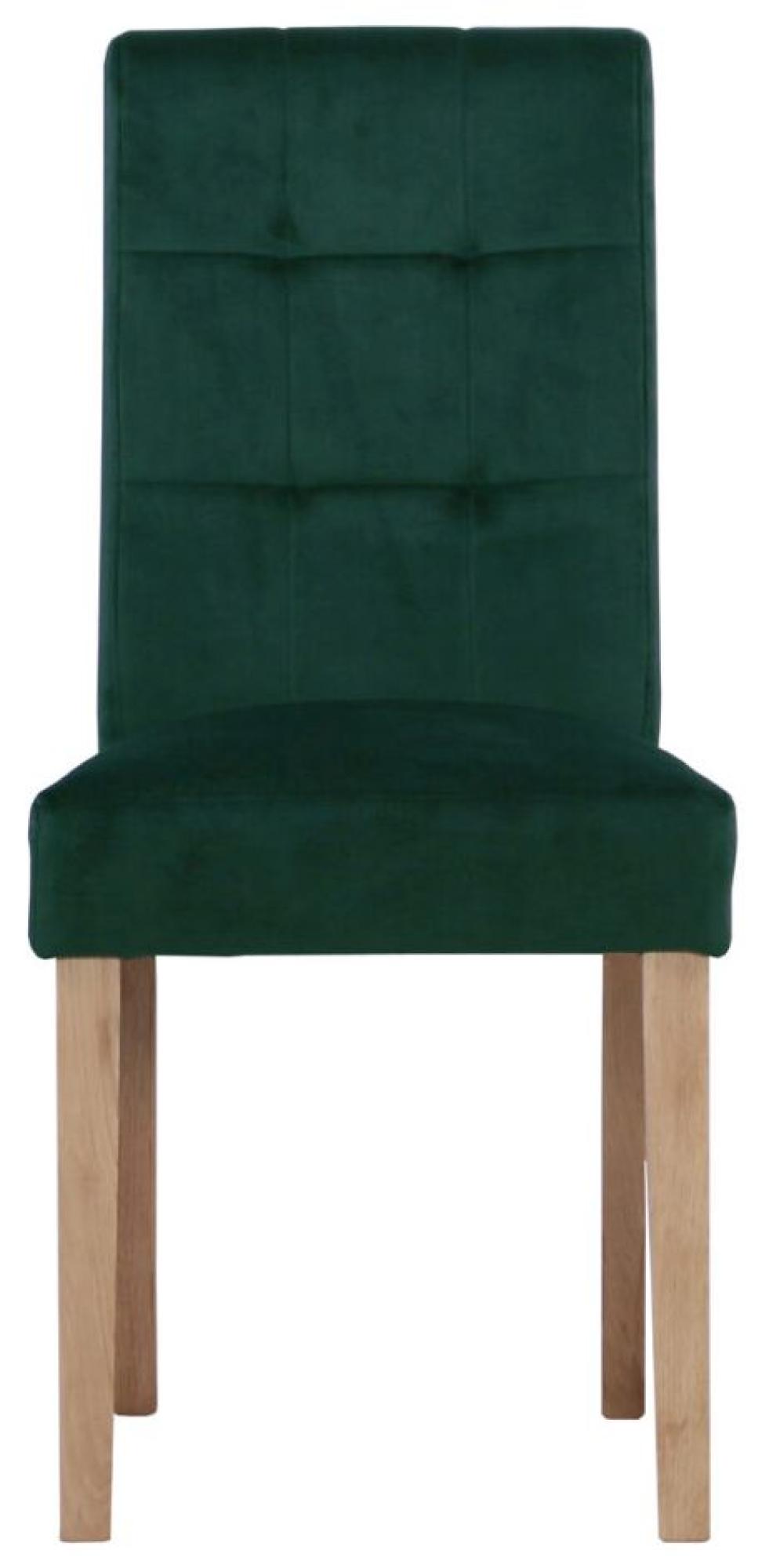 Product photograph of Lundy 4-8 Seater Ivory Painted Extending Dining Set - 4 Forest Green Fabric Dining Chair from Choice Furniture Superstore.