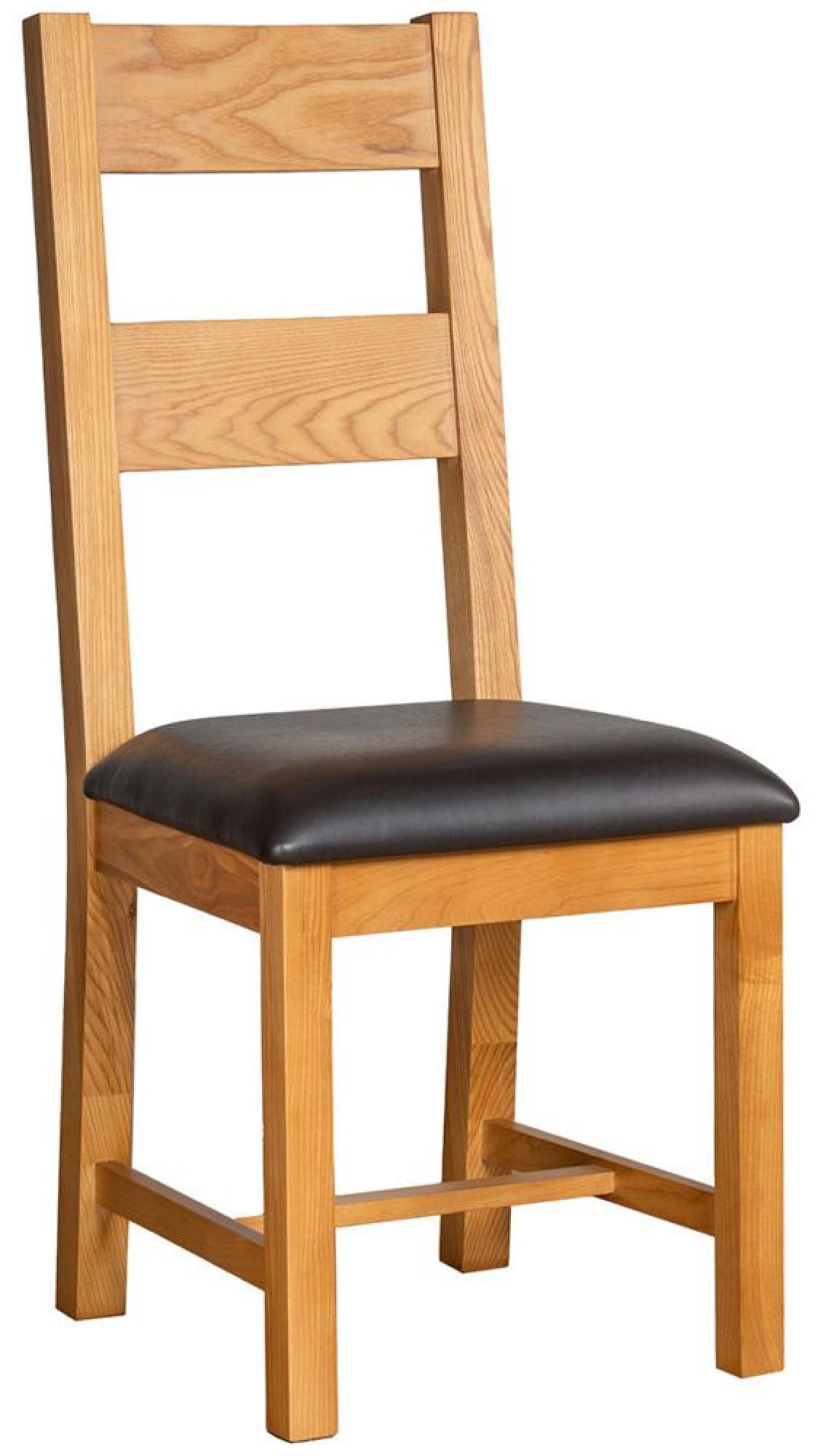 Product photograph of Somer 4-6 Seater Oak Extending Dining Set - 4 Ladder Back Dining Chair from Choice Furniture Superstore.