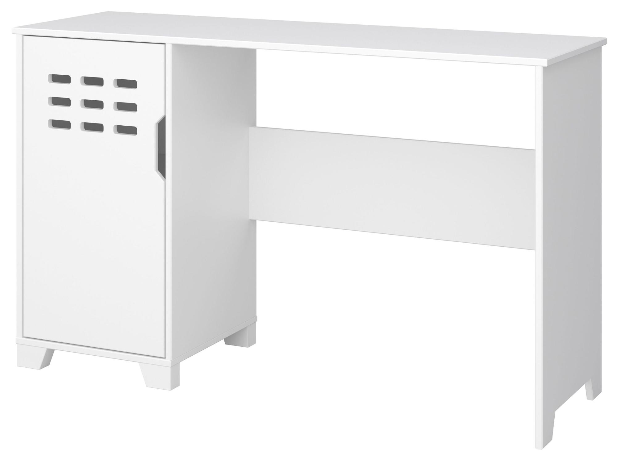 Product photograph of Loke White 1 Door Desk from Choice Furniture Superstore.