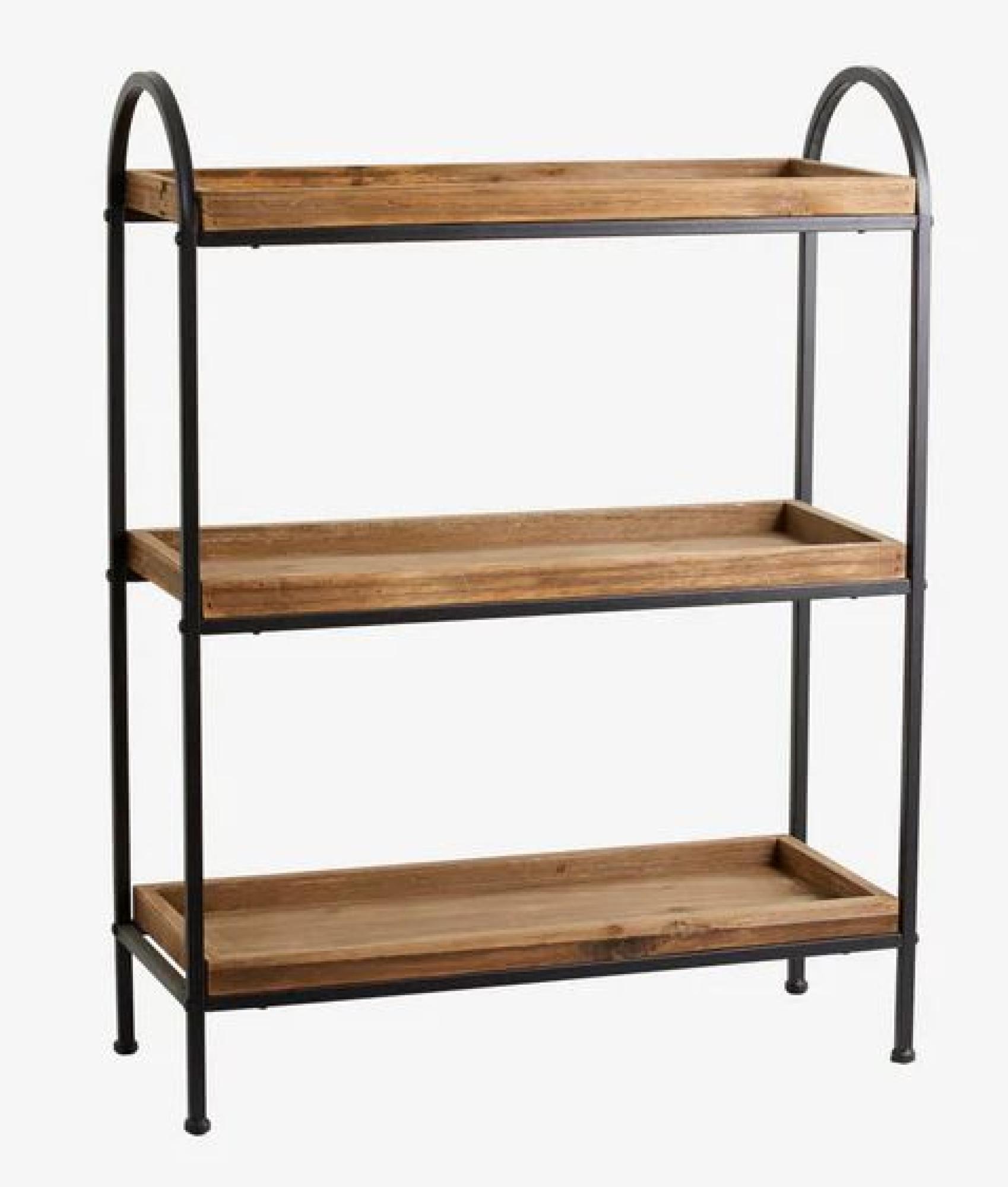 Product photograph of Nordal Patna Wood Open Shelving Rack from Choice Furniture Superstore.