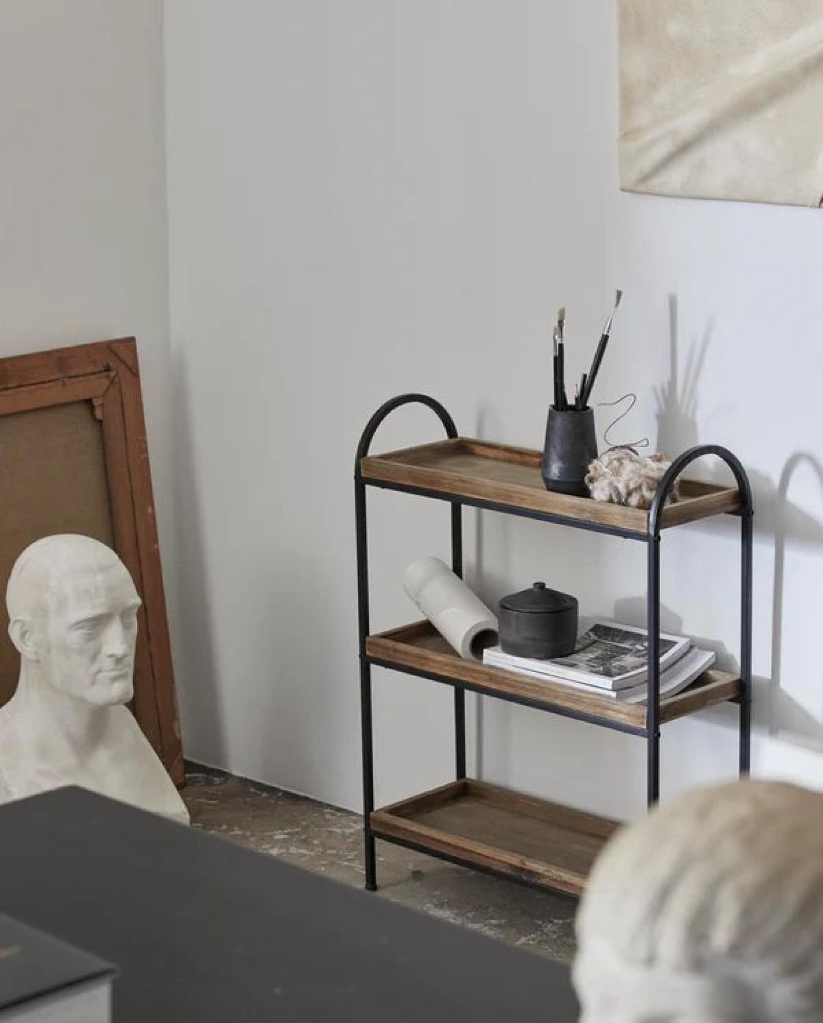 Product photograph of Nordal Patna Wood Open Shelving Rack from Choice Furniture Superstore.