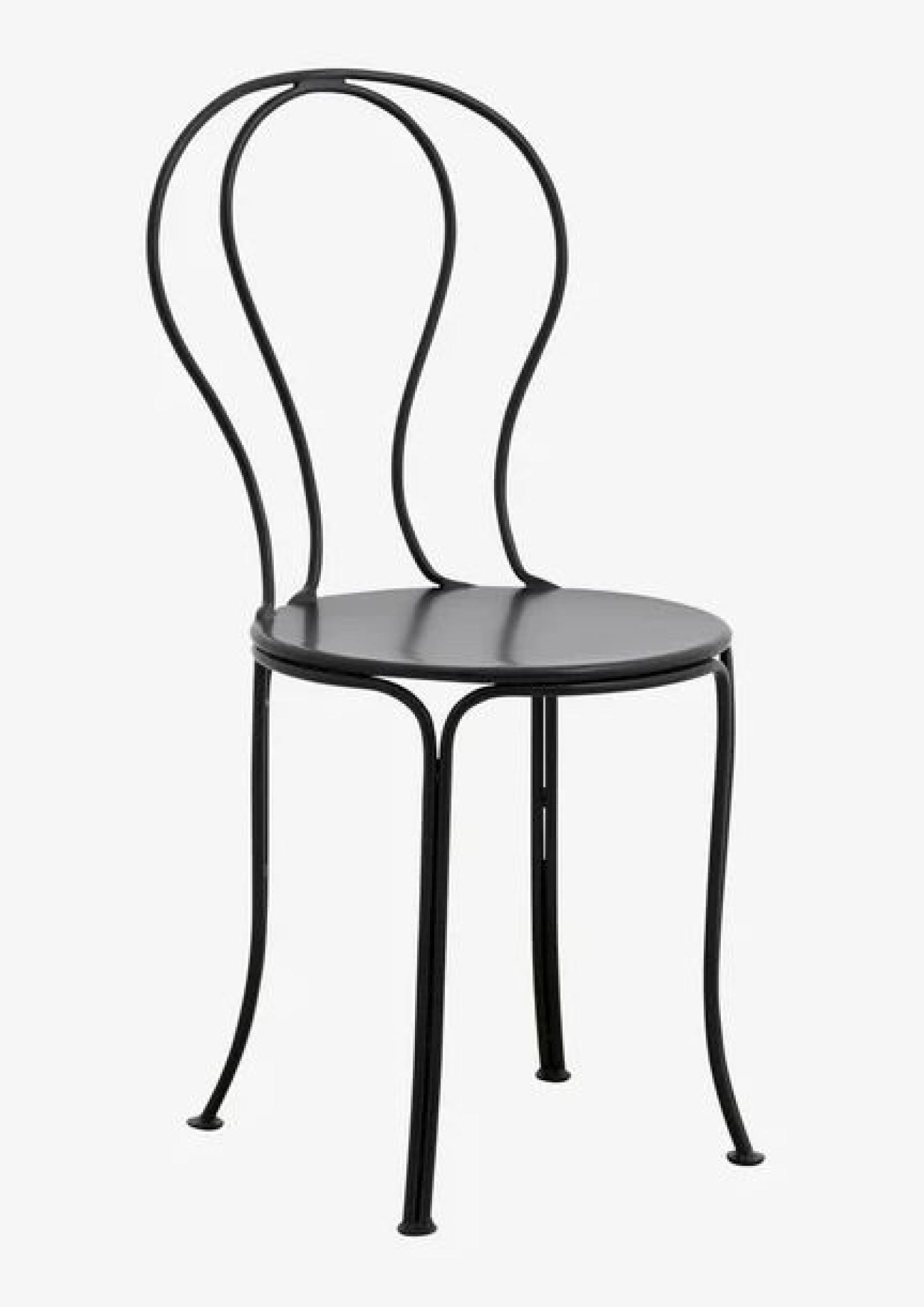 Product photograph of Set Of 2 Nordal Olivo Black Metal Garden Dining Chair from Choice Furniture Superstore.