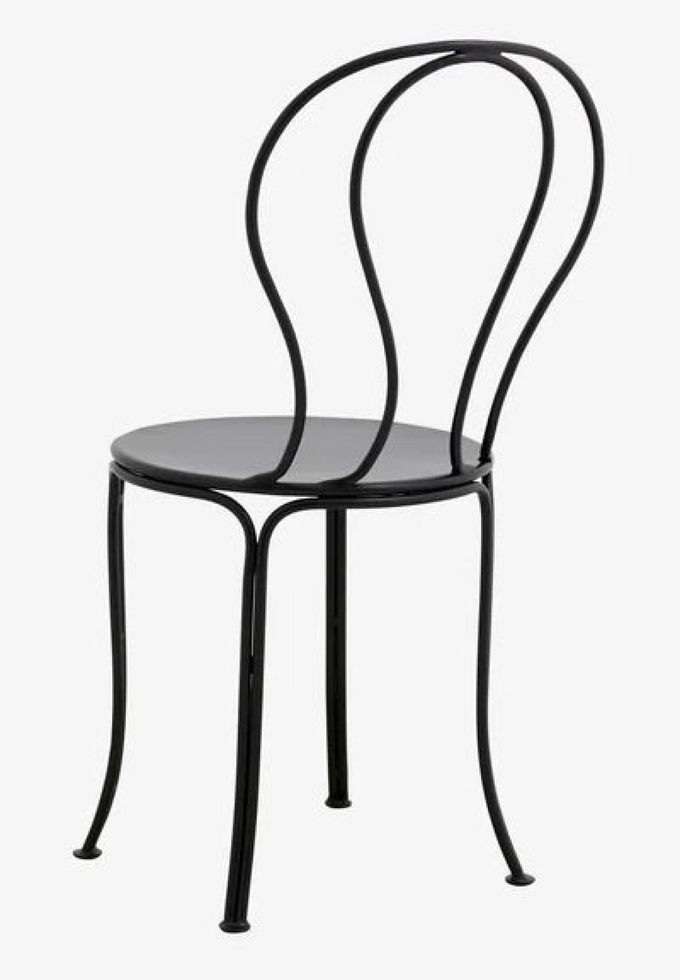 Product photograph of Set Of 2 Nordal Olivo Black Metal Garden Dining Chair from Choice Furniture Superstore.