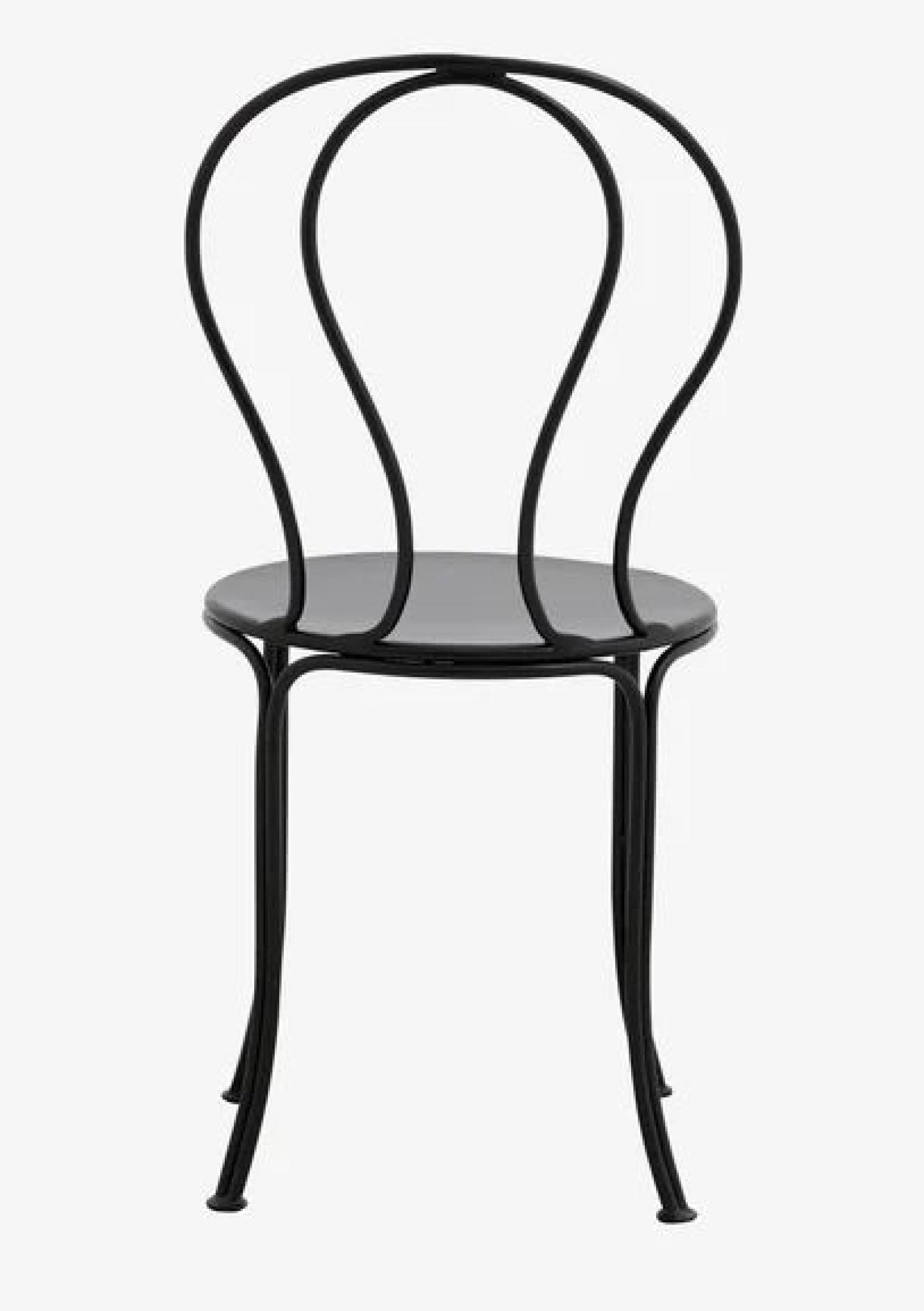 Product photograph of Set Of 2 Nordal Olivo Black Metal Garden Dining Chair from Choice Furniture Superstore.