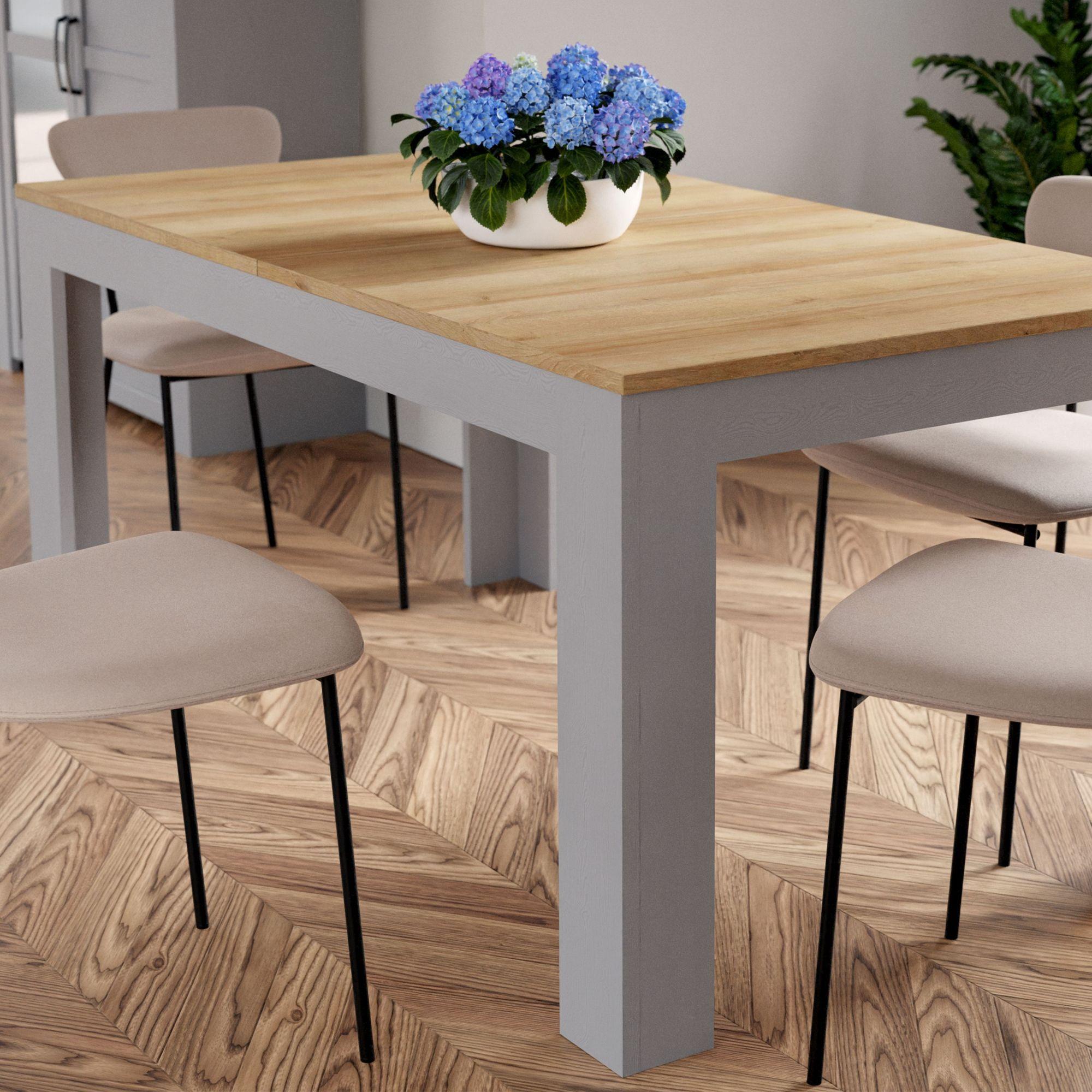 Product photograph of Bohol Grey 6-8 Seater Extending Dining Table from Choice Furniture Superstore.