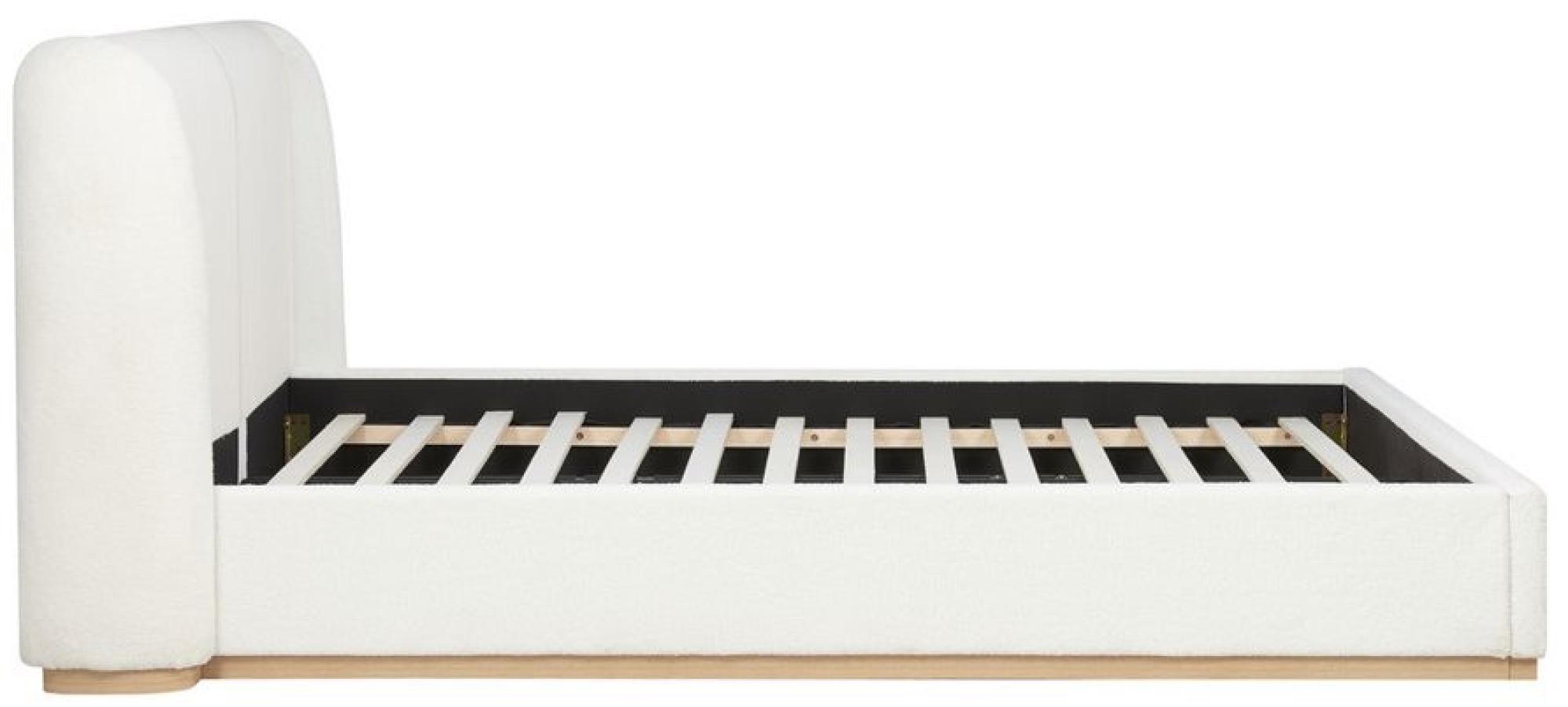 Product photograph of Eden White Boucle Fabric Bed - Sizes Available from Choice Furniture Superstore.