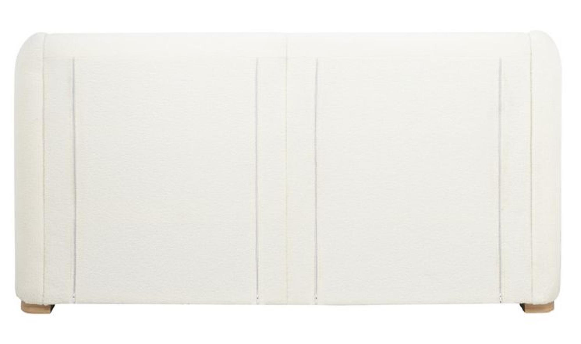 Product photograph of Eden White Boucle Fabric Bed - Sizes Available from Choice Furniture Superstore.