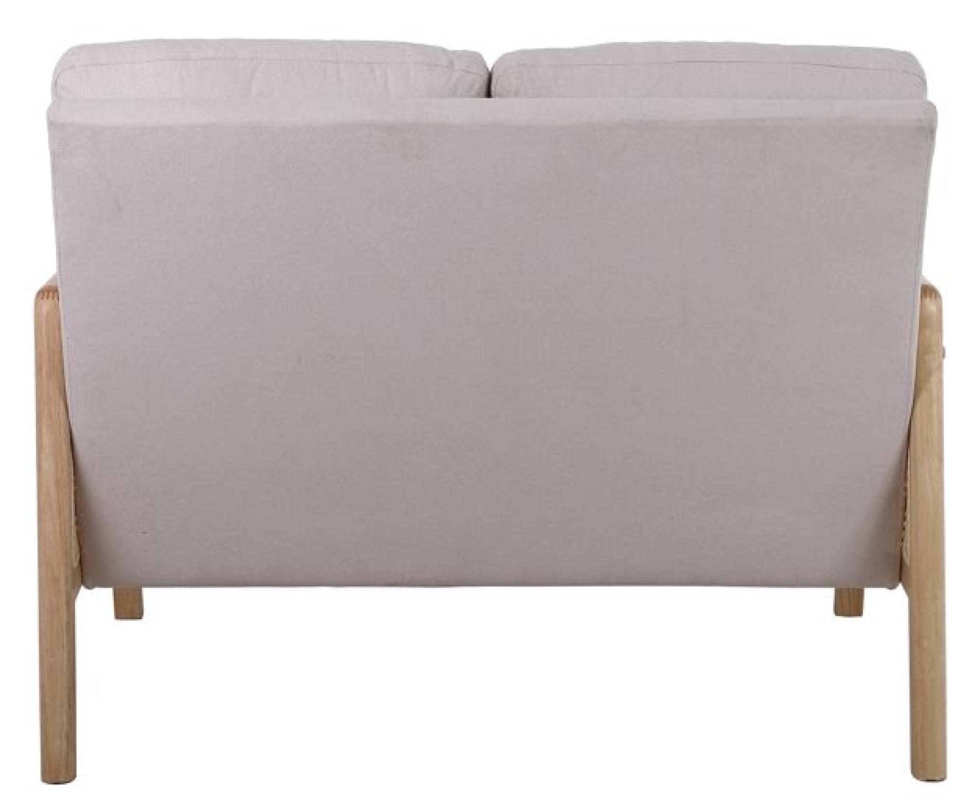 Product photograph of Ida Cream Fabric Rattan 2 Seater Sofa from Choice Furniture Superstore.