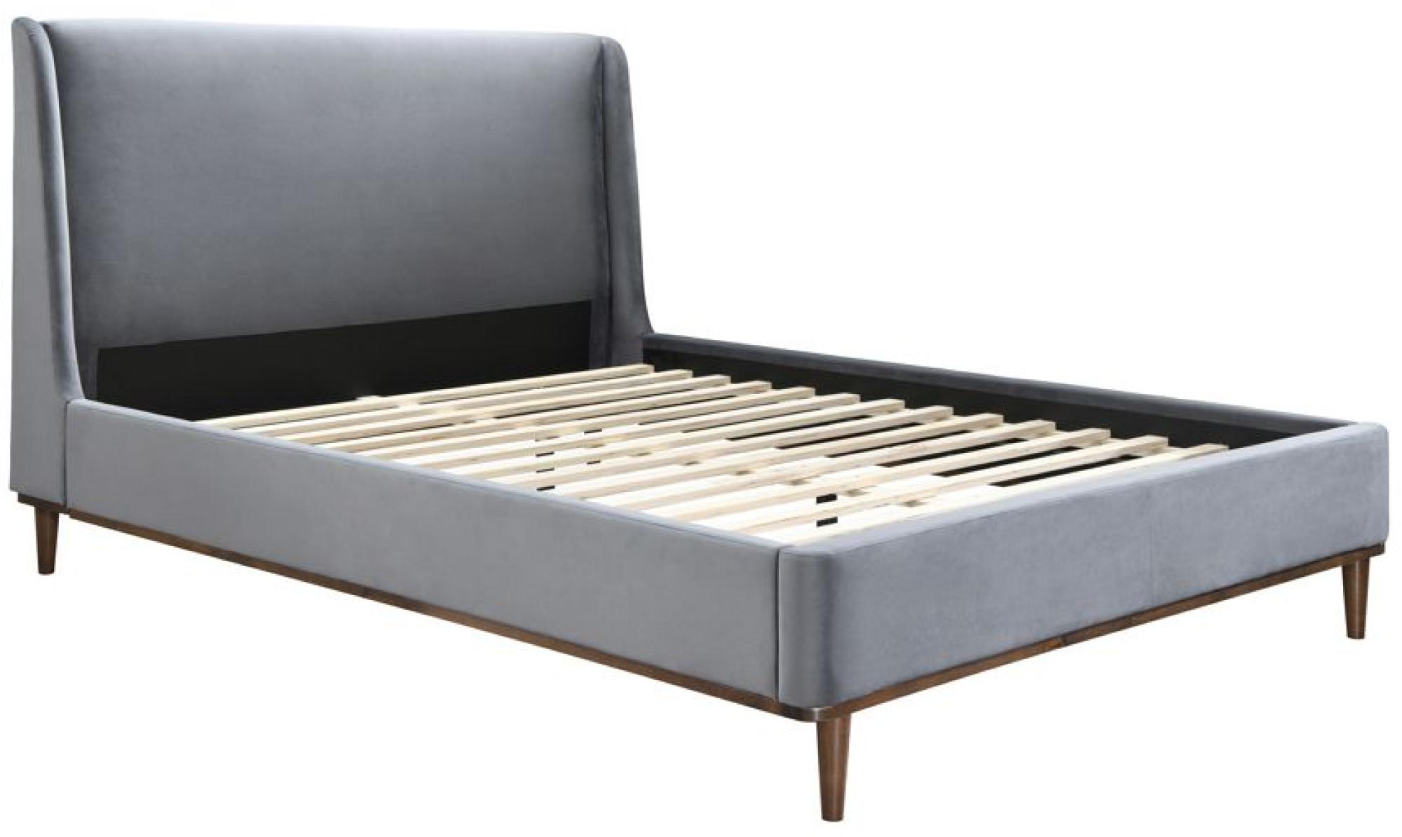 Product photograph of Lincoln Grey Fabric Bed - Sizes Available from Choice Furniture Superstore.