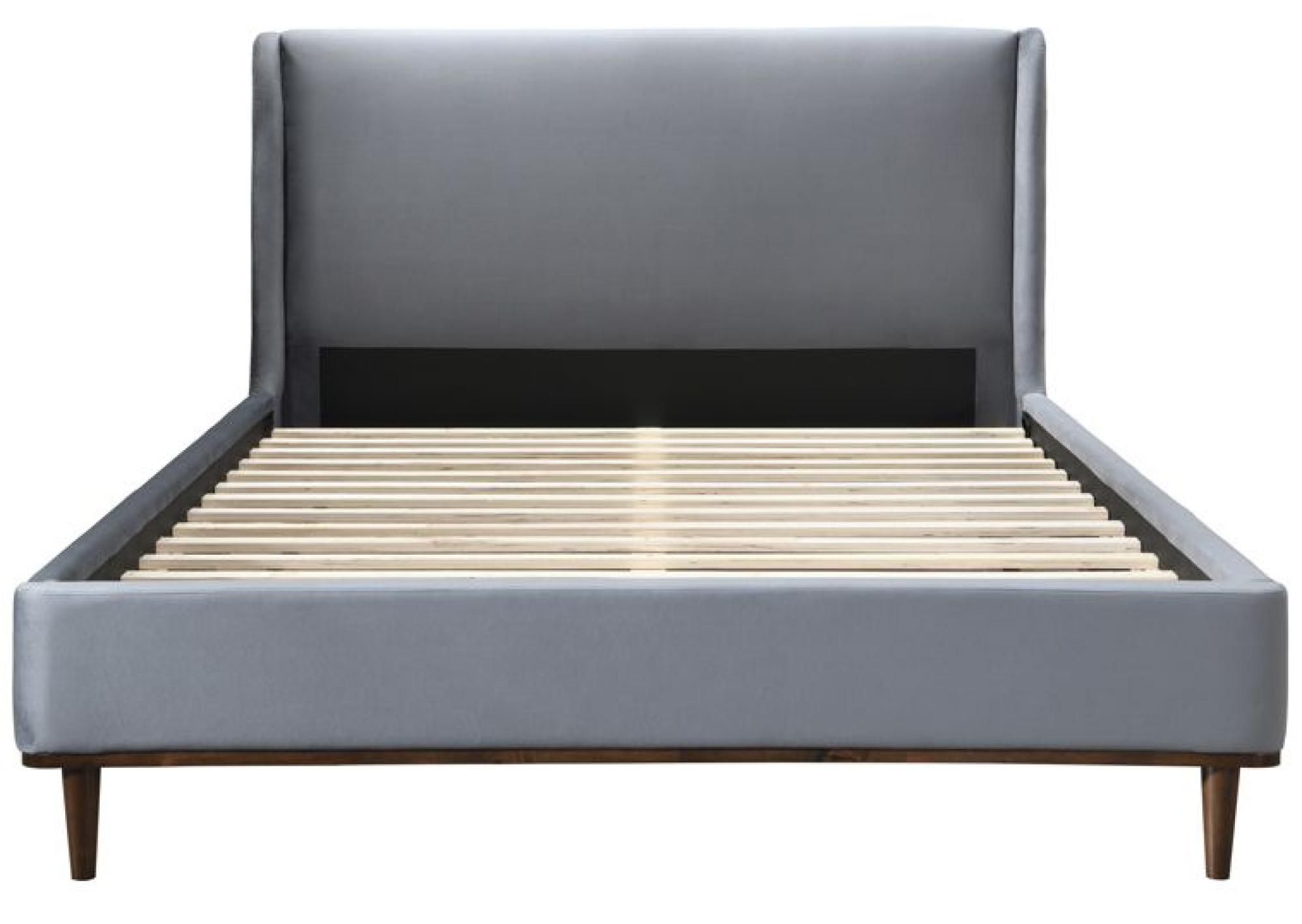 Product photograph of Lincoln Grey Fabric Bed - Sizes Available from Choice Furniture Superstore.