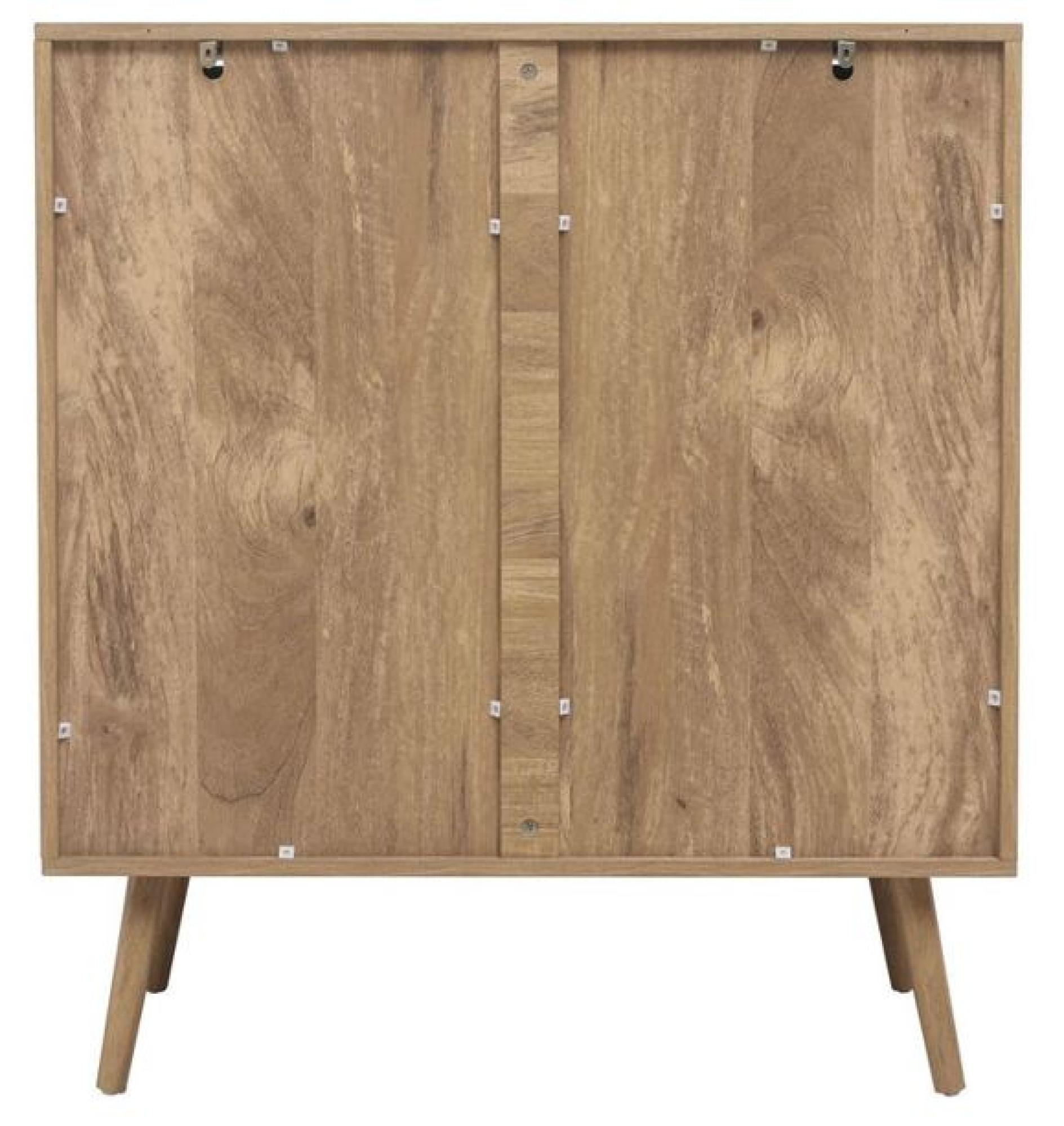 Product photograph of Noah Rattan Wood 5 Drawer Chest from Choice Furniture Superstore.