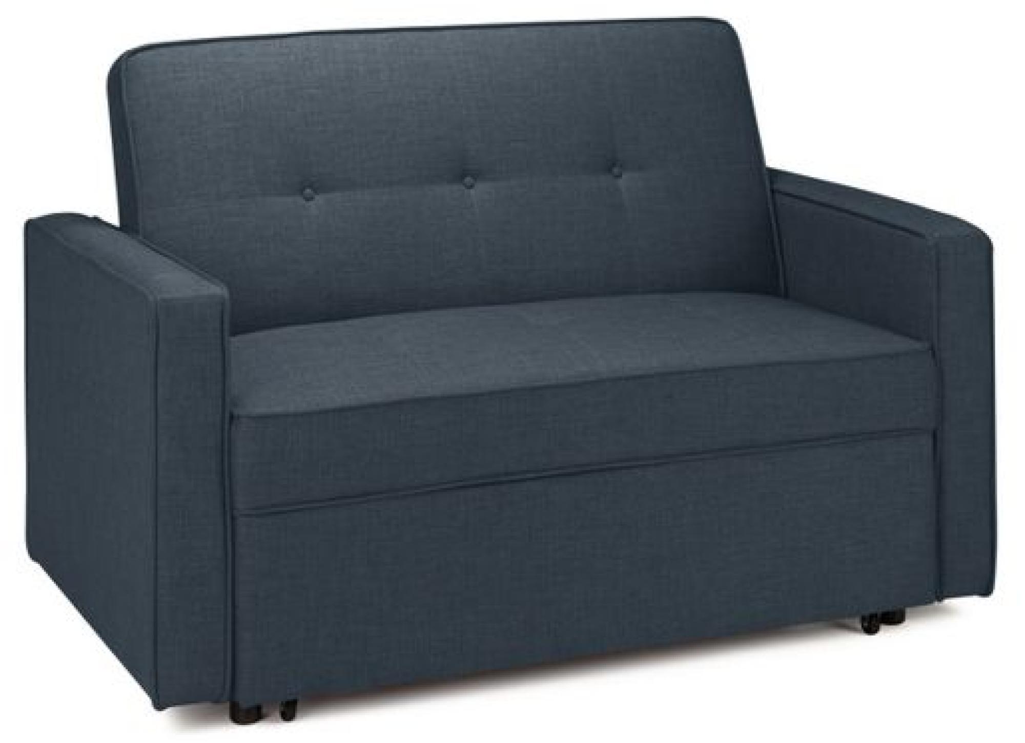 Product photograph of Otto Blue Fabric Small Pull-out Sofa Bed - 2 Seater from Choice Furniture Superstore.