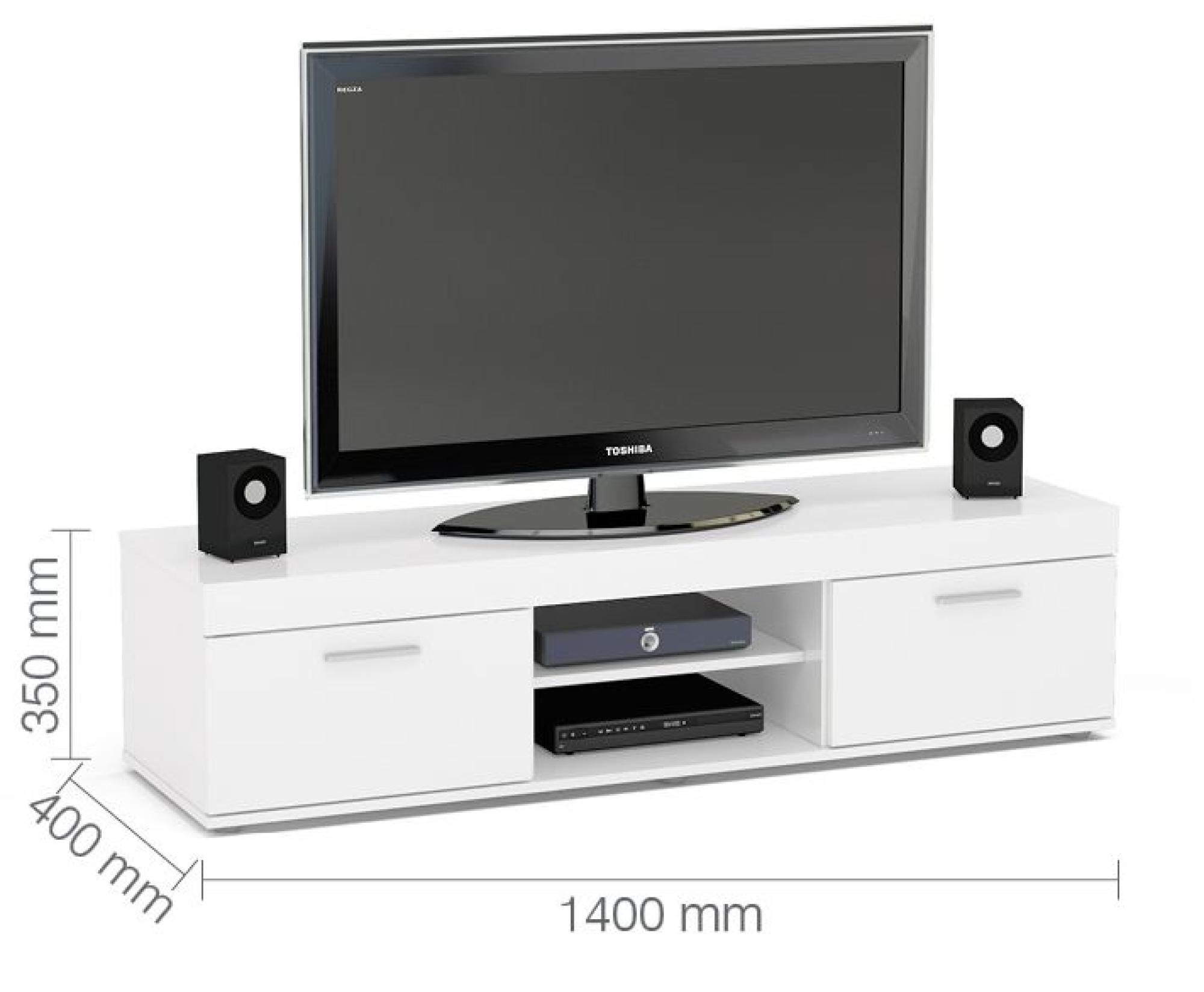 Product photograph of Edgeware White 140cm Tv Unit from Choice Furniture Superstore.