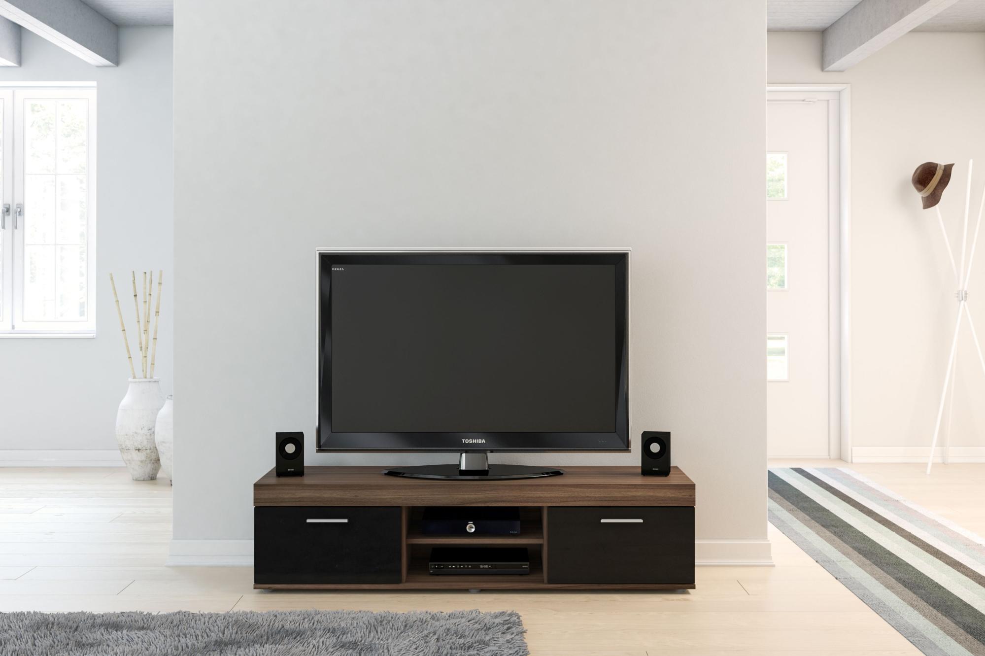 Product photograph of Edgeware Walnut 140cm Tv Unit from Choice Furniture Superstore.