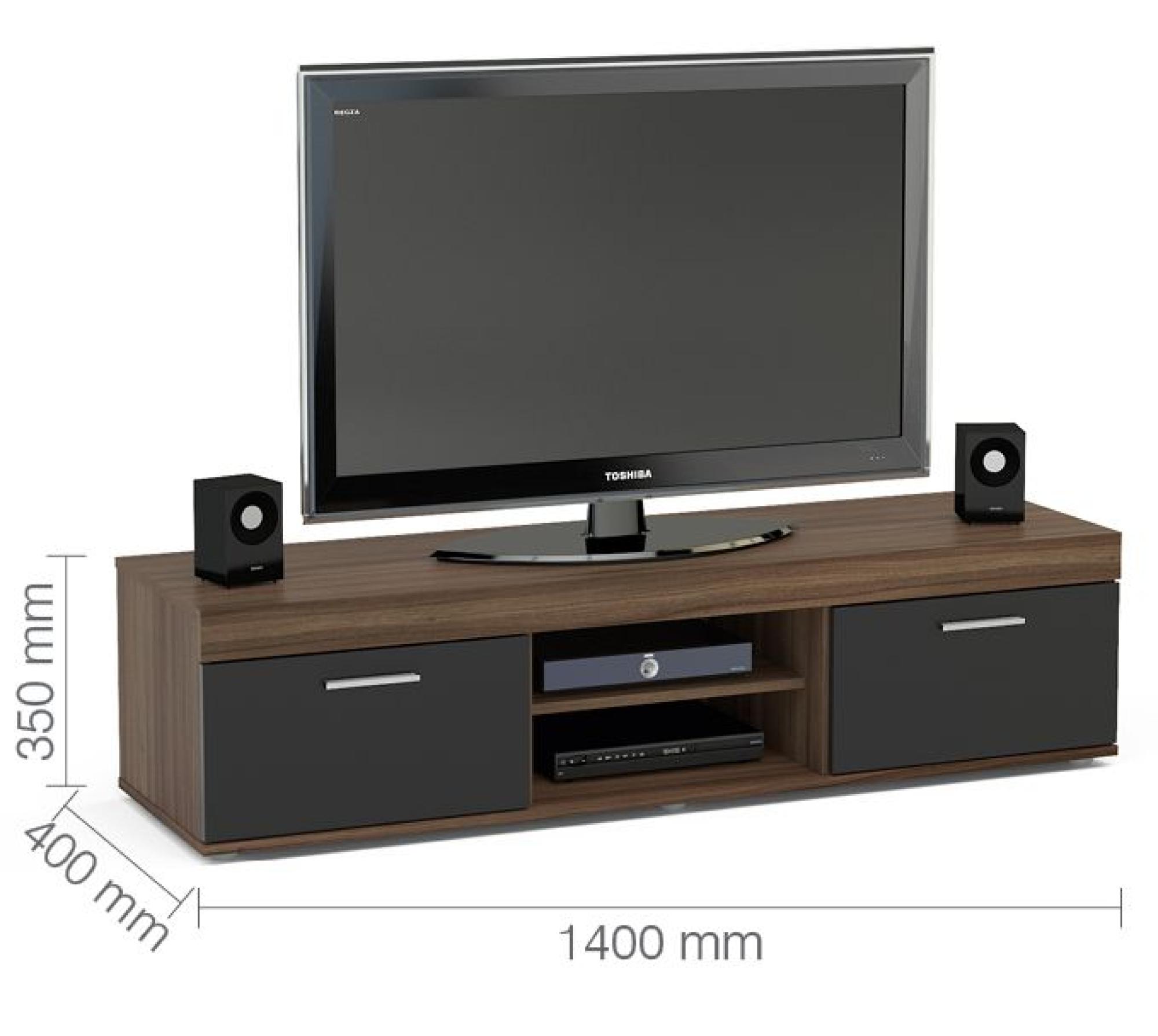 Product photograph of Edgeware Walnut 140cm Tv Unit from Choice Furniture Superstore.