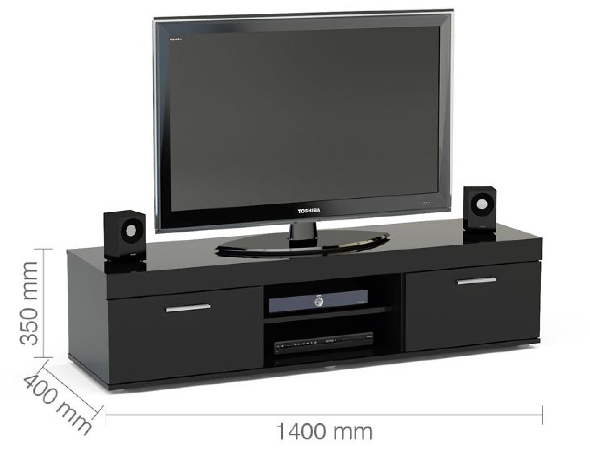 Product photograph of Edgeware Black 104cm Tv Unit from Choice Furniture Superstore.