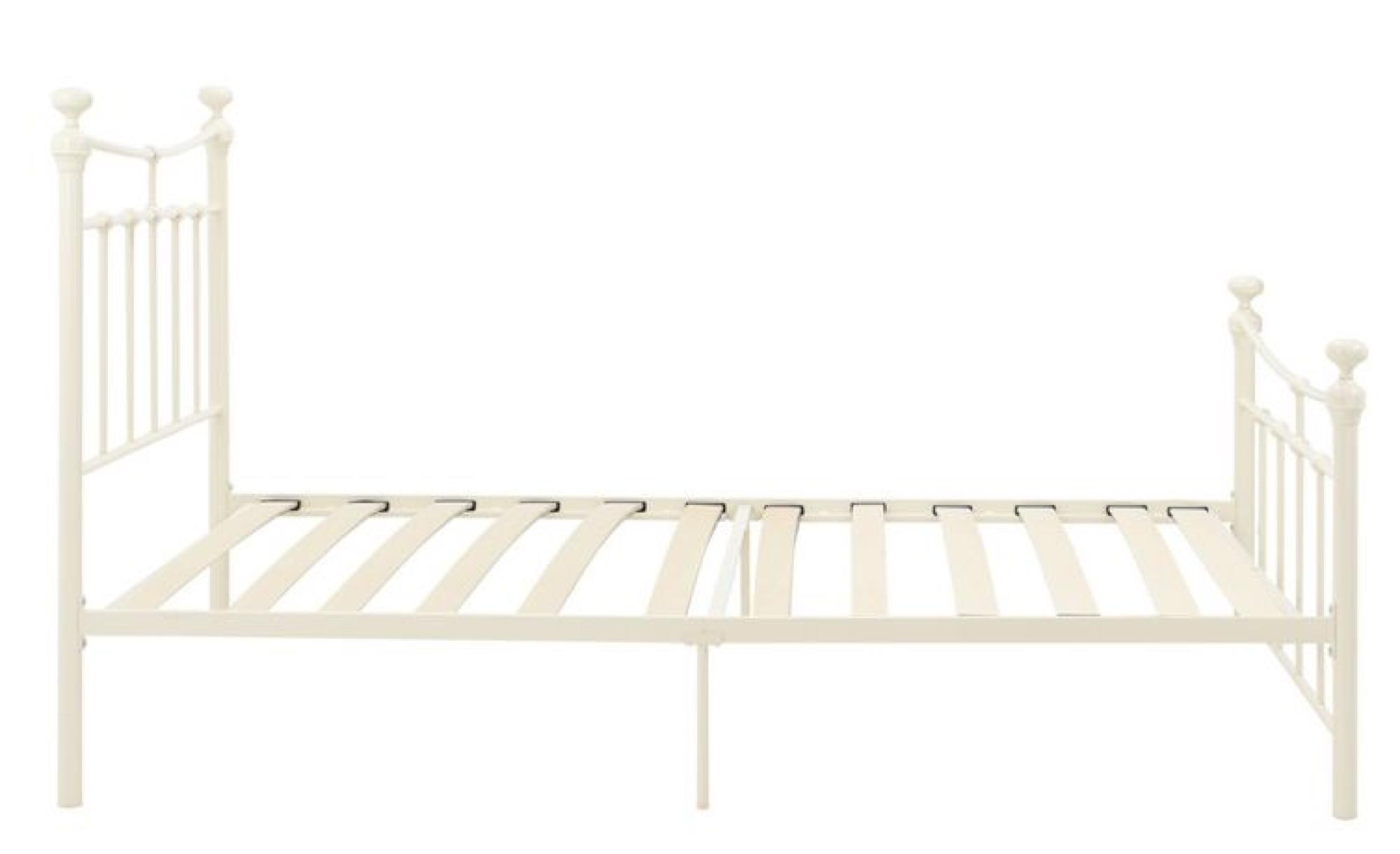 Product photograph of Emily Cream Metal Bed Frame - Sizes Available from Choice Furniture Superstore.