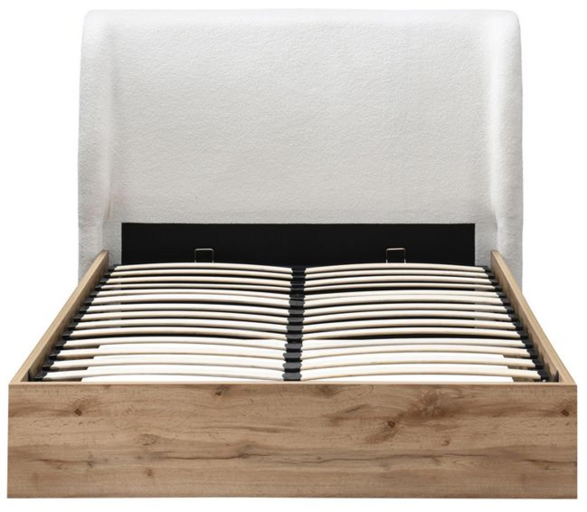 Product photograph of Halfden White Ottoman Storage Bed - Sizes Available from Choice Furniture Superstore.