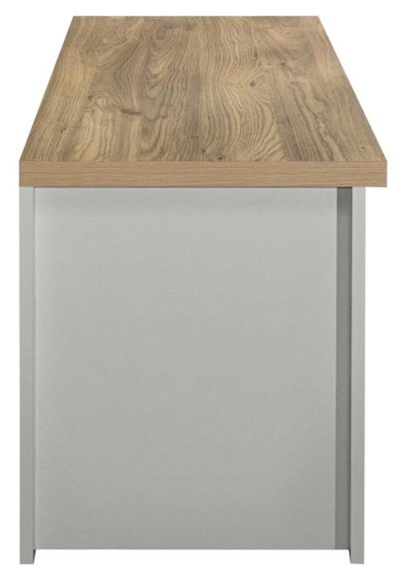 Product photograph of Highgate Grey And Oak 130cm Large Tv Unit from Choice Furniture Superstore.