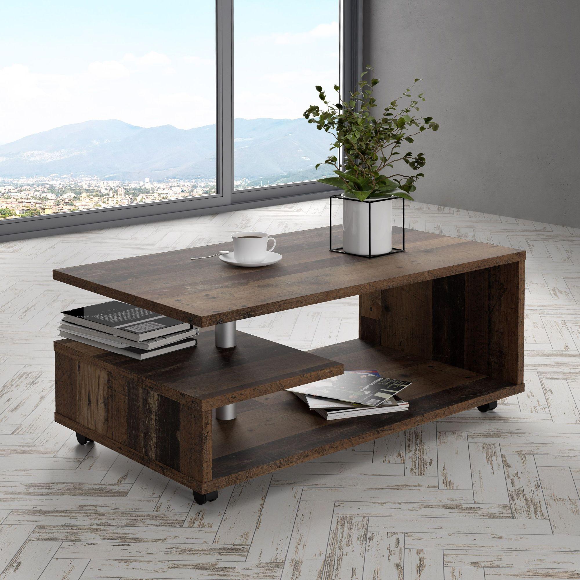 Product photograph of Bailey Wooden G-shape Coffee Table from Choice Furniture Superstore.