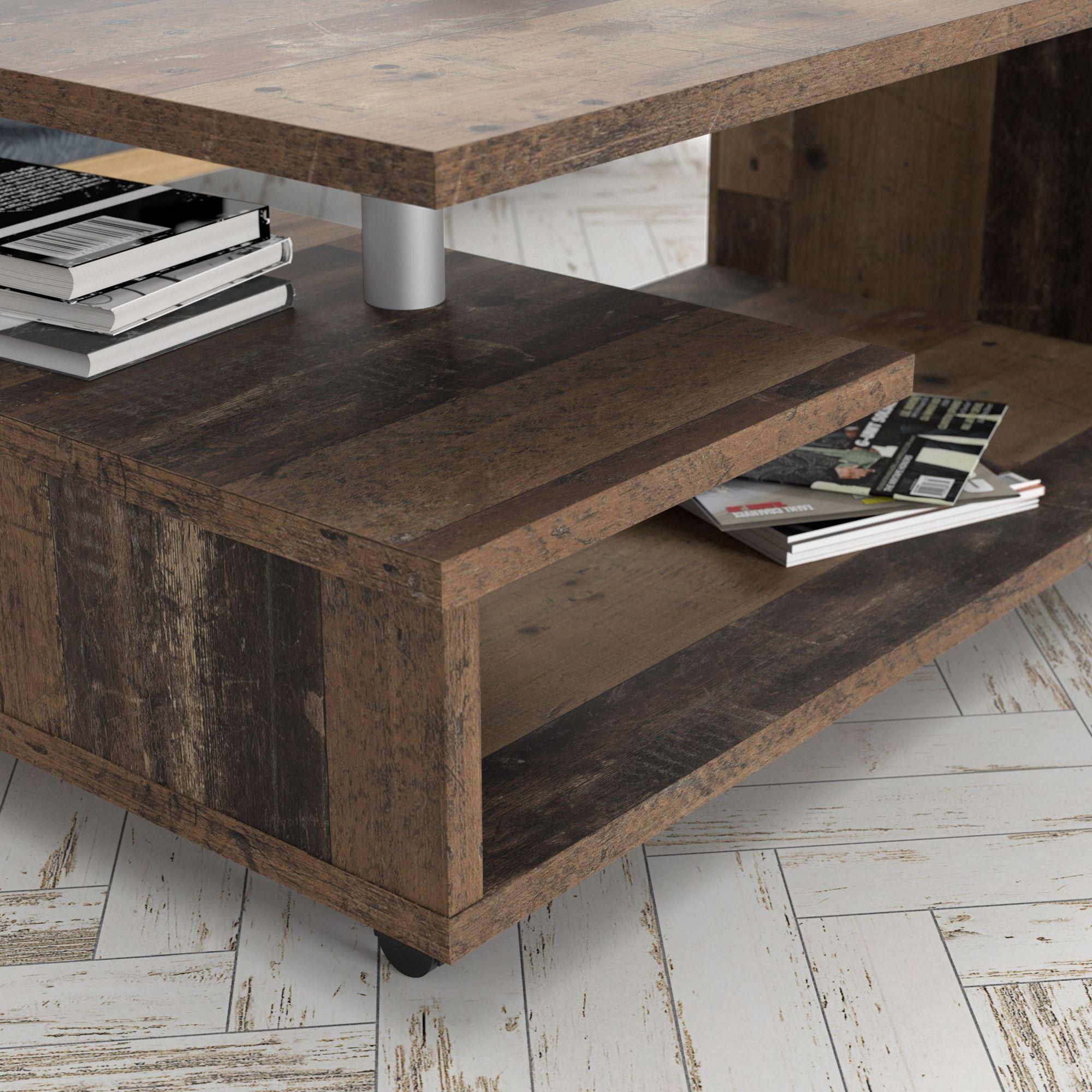 Product photograph of Bailey Wooden G-shape Coffee Table from Choice Furniture Superstore.