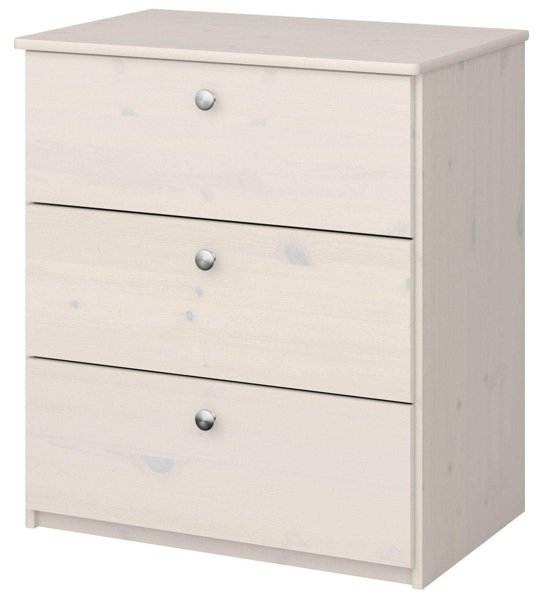 Product photograph of Memphis White 3 Drawer Small Chest from Choice Furniture Superstore.