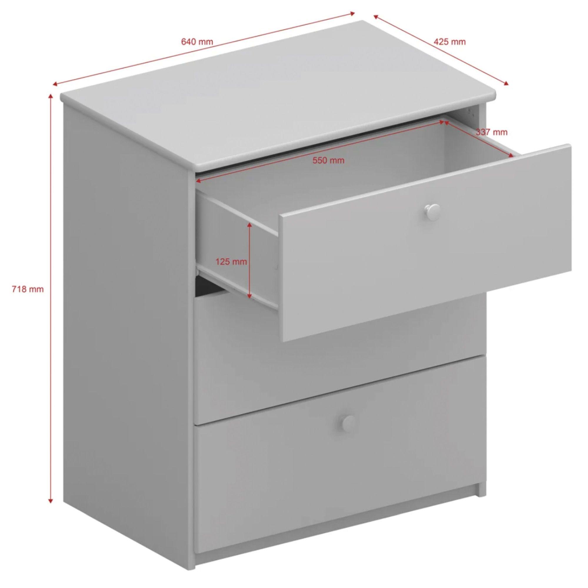 Product photograph of Memphis White 3 Drawer Small Chest from Choice Furniture Superstore.