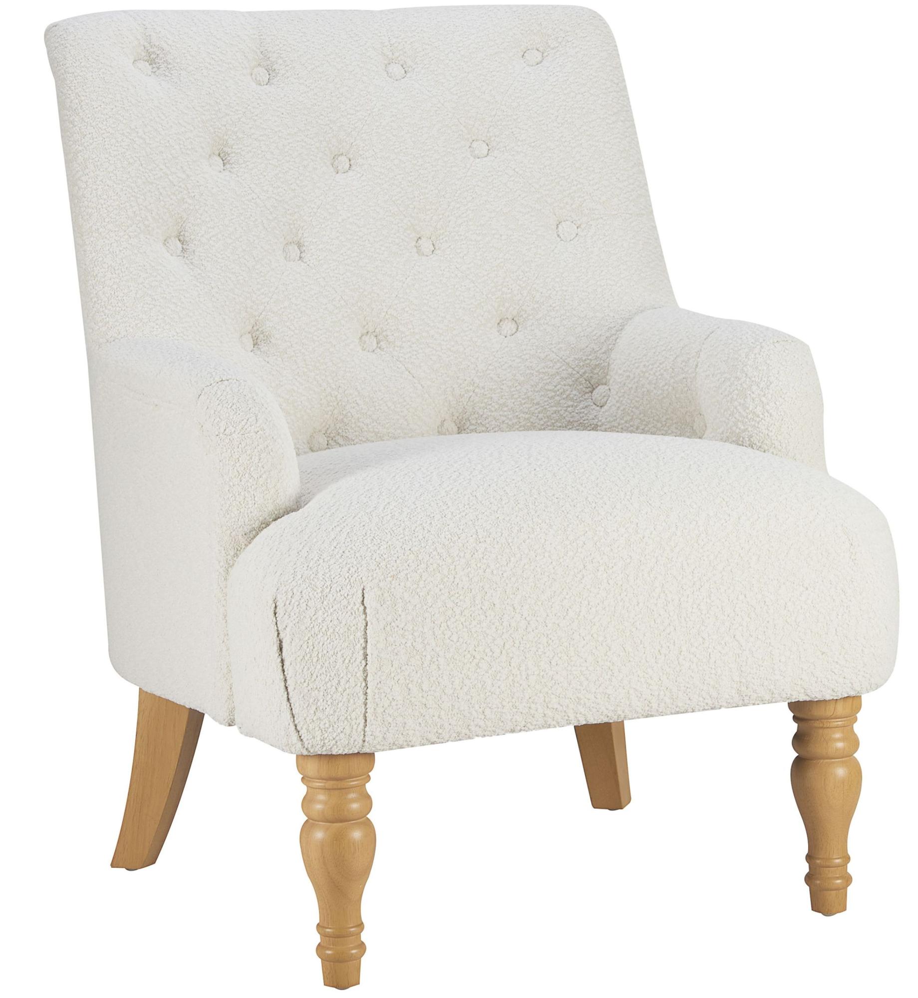 Product photograph of Padstow White Fabric Armchair from Choice Furniture Superstore.