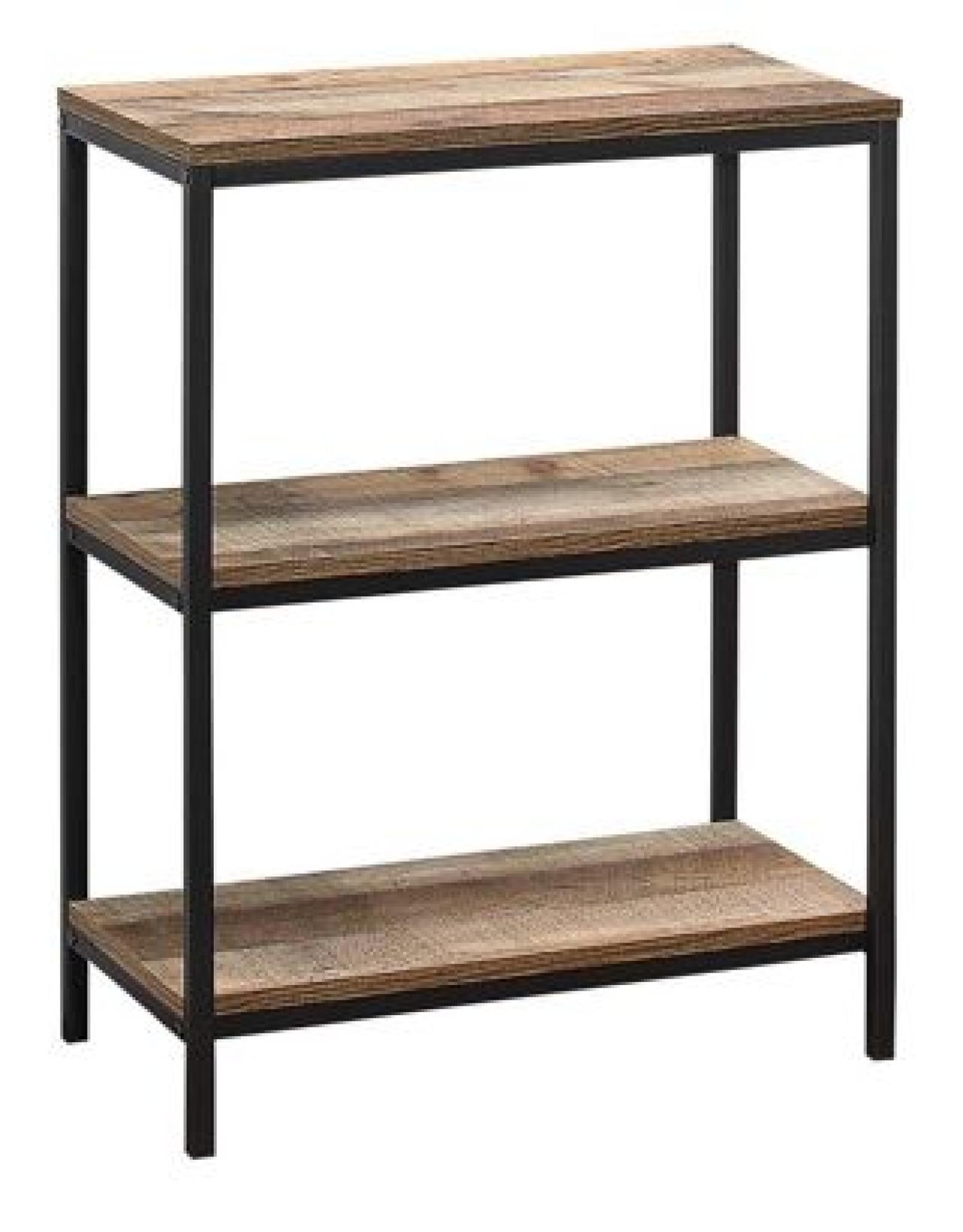 Product photograph of Urban Rustic Wood Effect 3 Tier Bookcase from Choice Furniture Superstore.