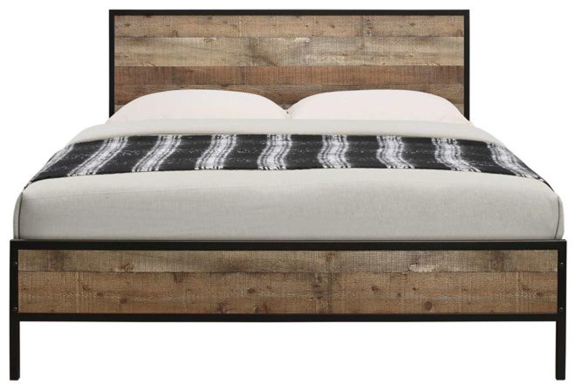 Product photograph of Urban Rustic Wood Effect Bed - Sizes Available from Choice Furniture Superstore.