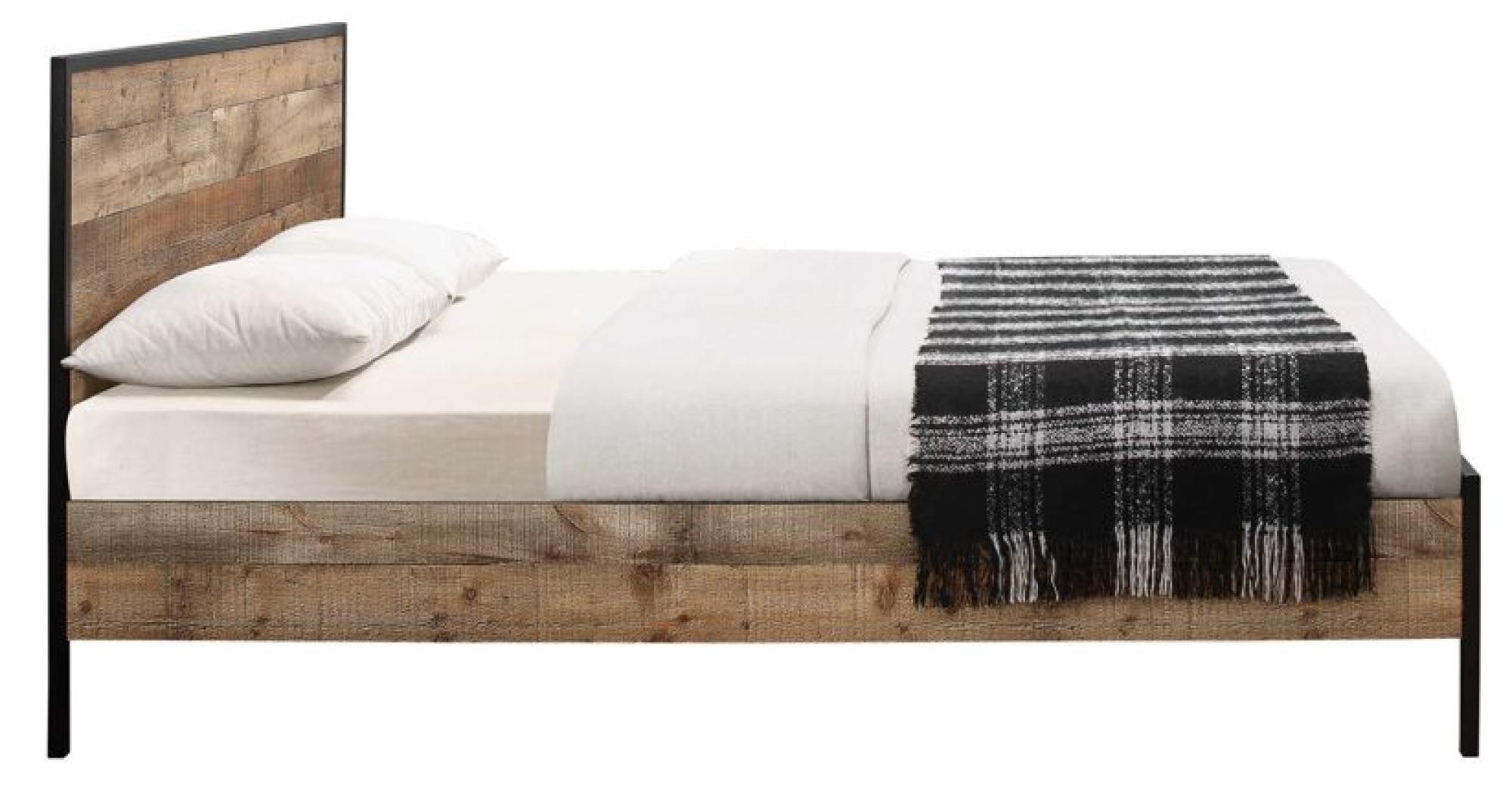 Product photograph of Urban Rustic Wood Effect Bed - Sizes Available from Choice Furniture Superstore.